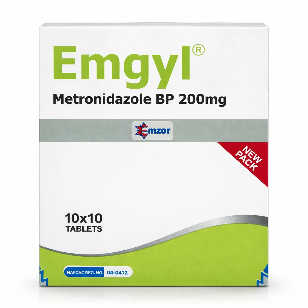 Emgyl Metronidazole BP Tablets 200 mg x 100 Tablets