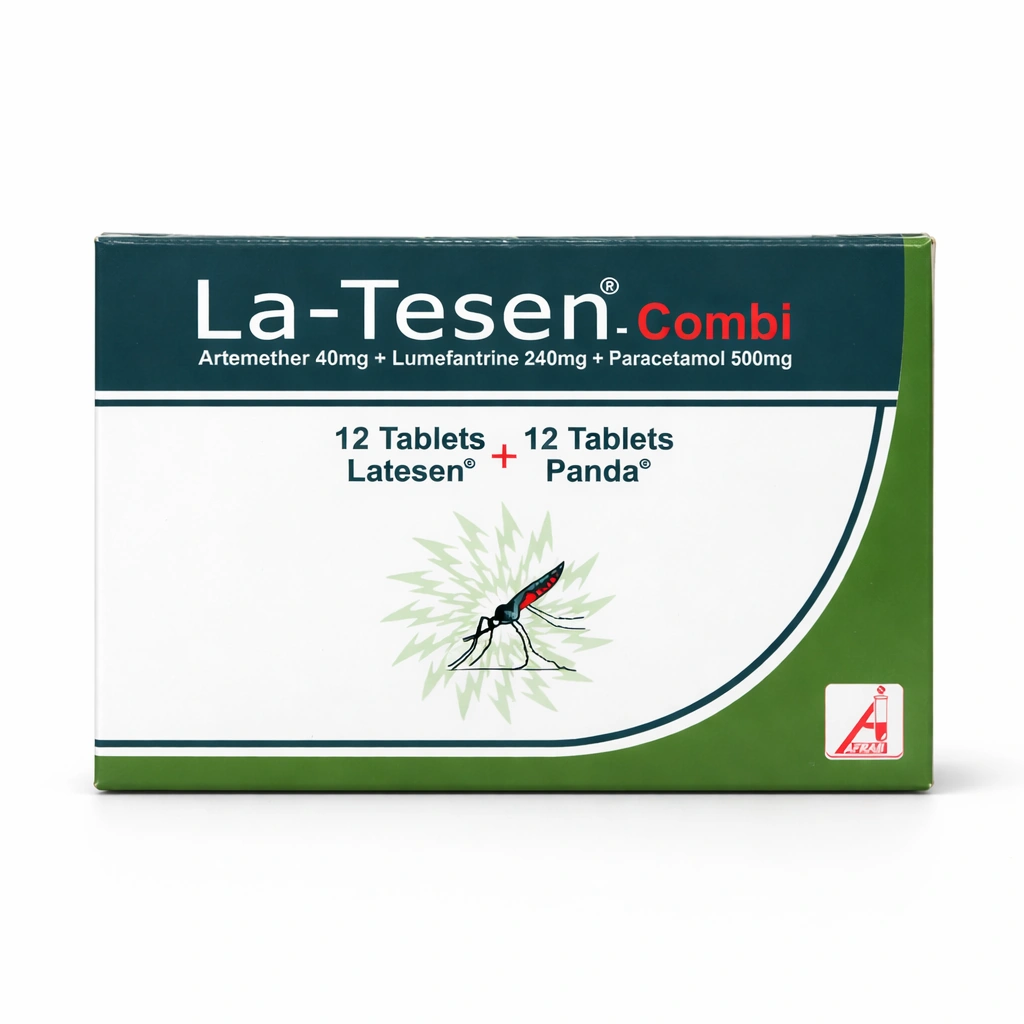 La-Tesen Combi Artemether/Lumefantrine/Paracetamol Tablets 40 mg/240 mg/500 mg x 24 Tablets