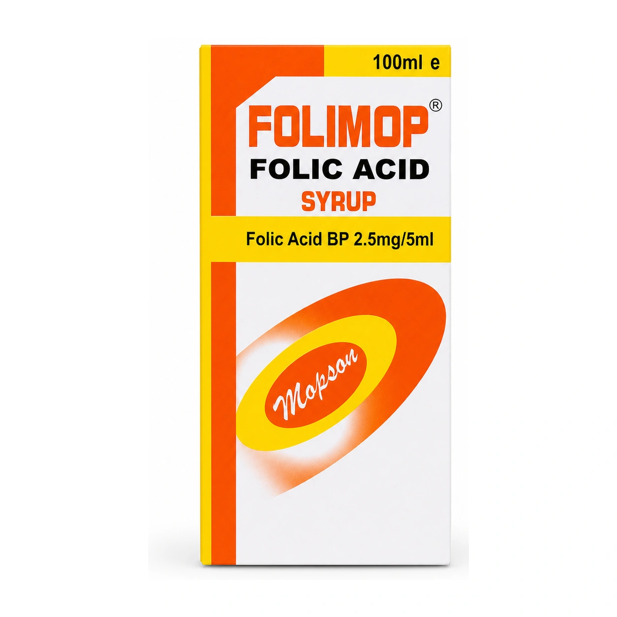 Folimop Folic Acid Syrup BP 2.5 mg/5 ml 100 ml