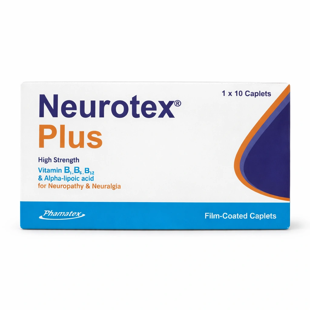 Neurotex Plus Vitamin B1, B6, B12 + Alpha-Lipoic Acid Film-Coated Caplets x 10 caplets