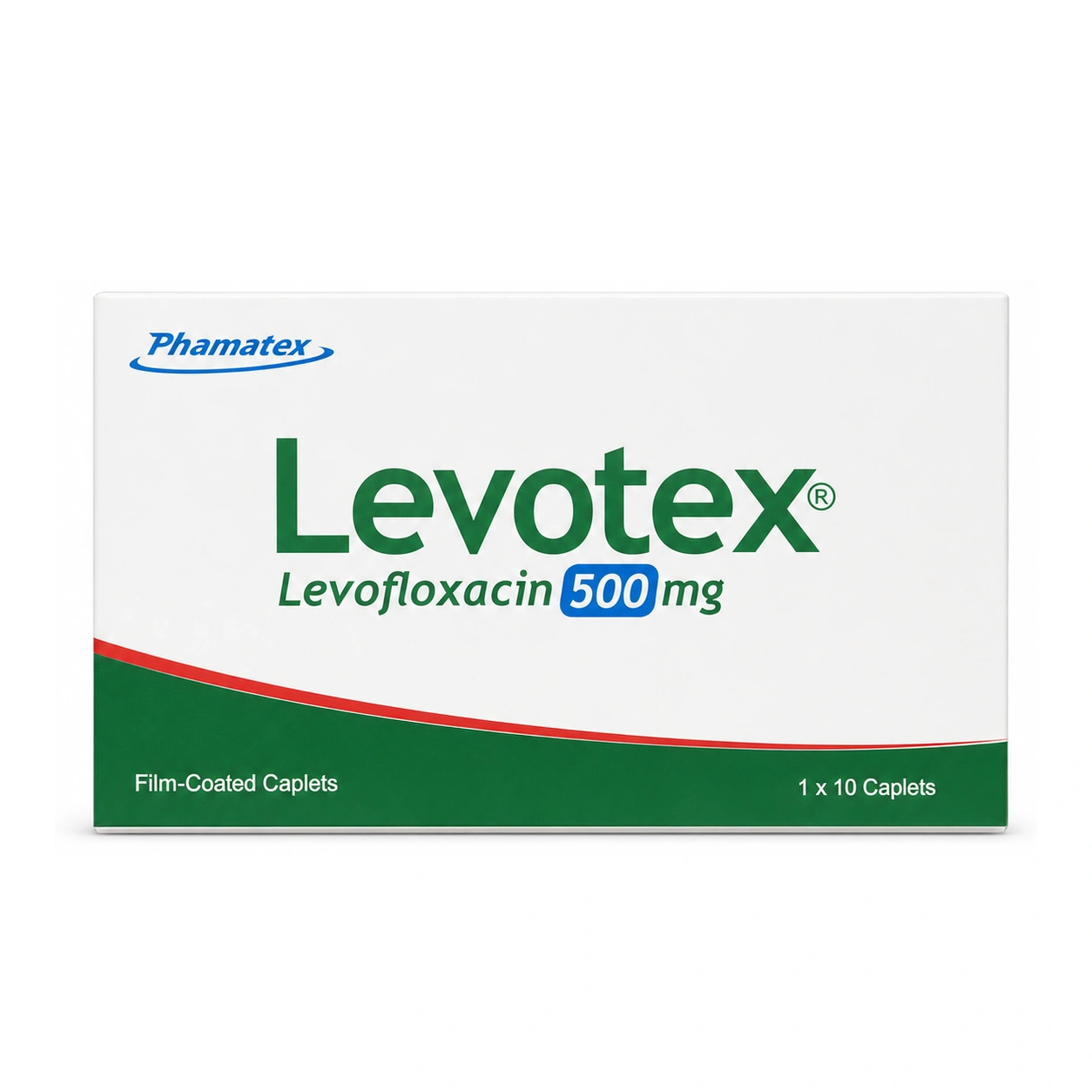 Levotex Levofloxacin 500 mg Film-Coated Caplets x 10 caplets