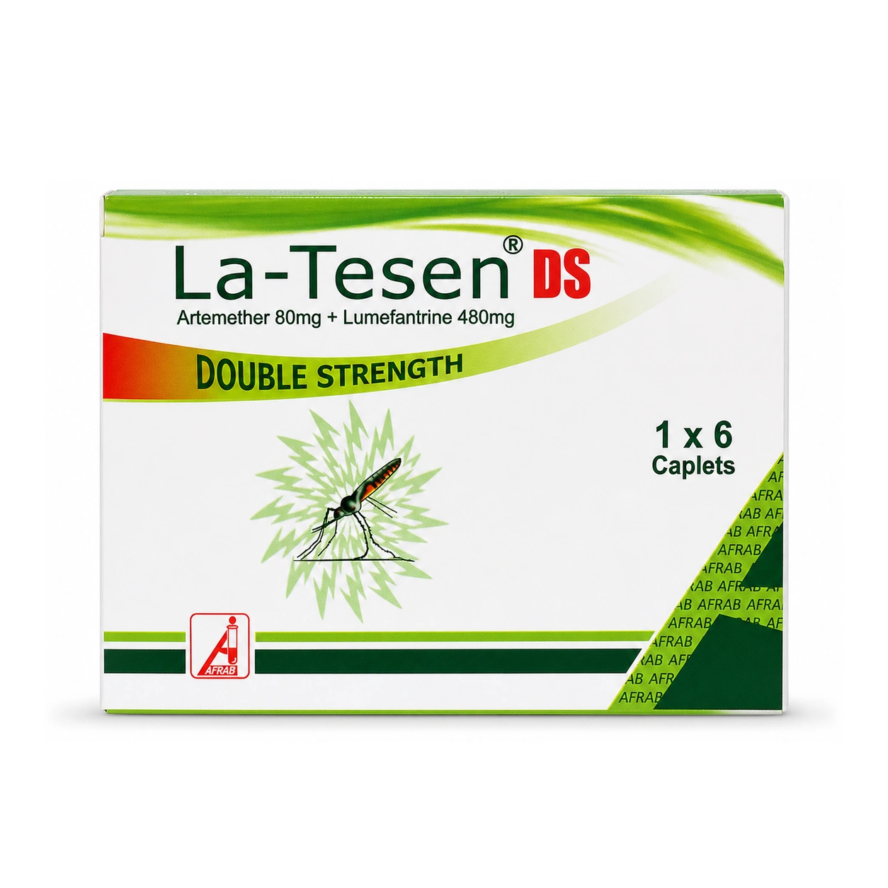 La-Tesen DS Artemether 80 mg + Lumefantrine 480 mg Caplets x 6 caplets