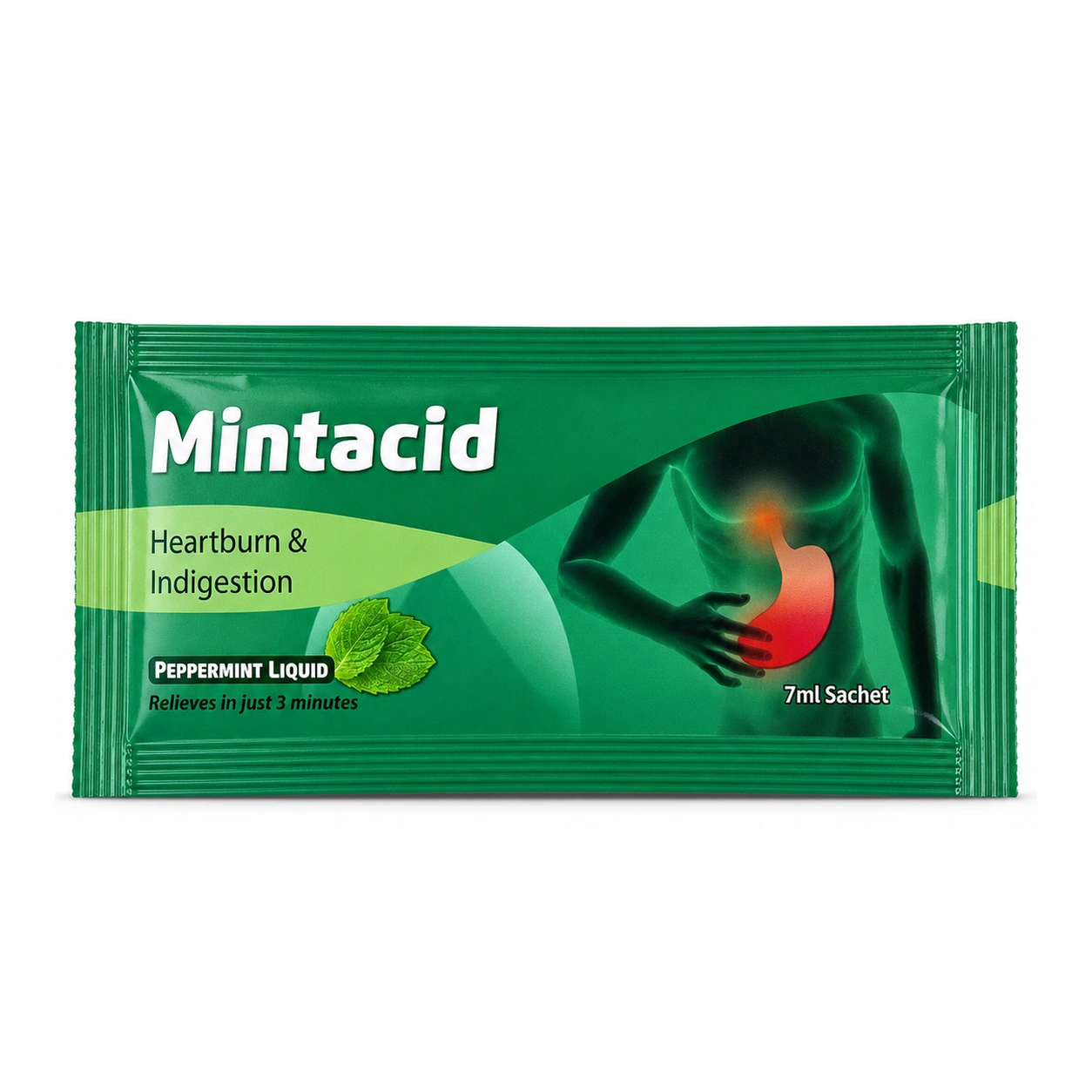 Mintacid Antacid Peppermint Liquid Sachet 7 ml Syrup