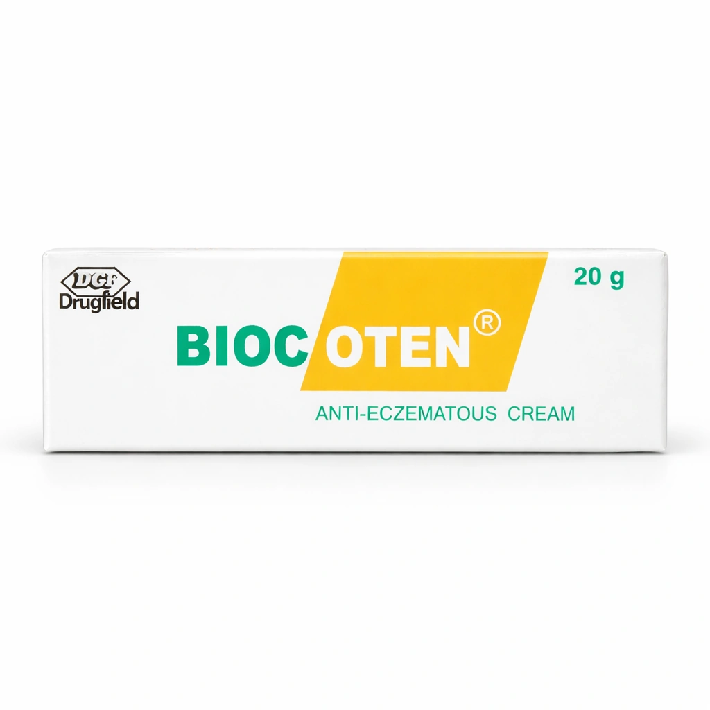 Drugfield Biocoten Anti-Eczematous Cream (Clotrimazole 10 mg/g + Gentamicin 1 mg/g + Dexamethasone Acetate 0.4 mg/g) 20 g