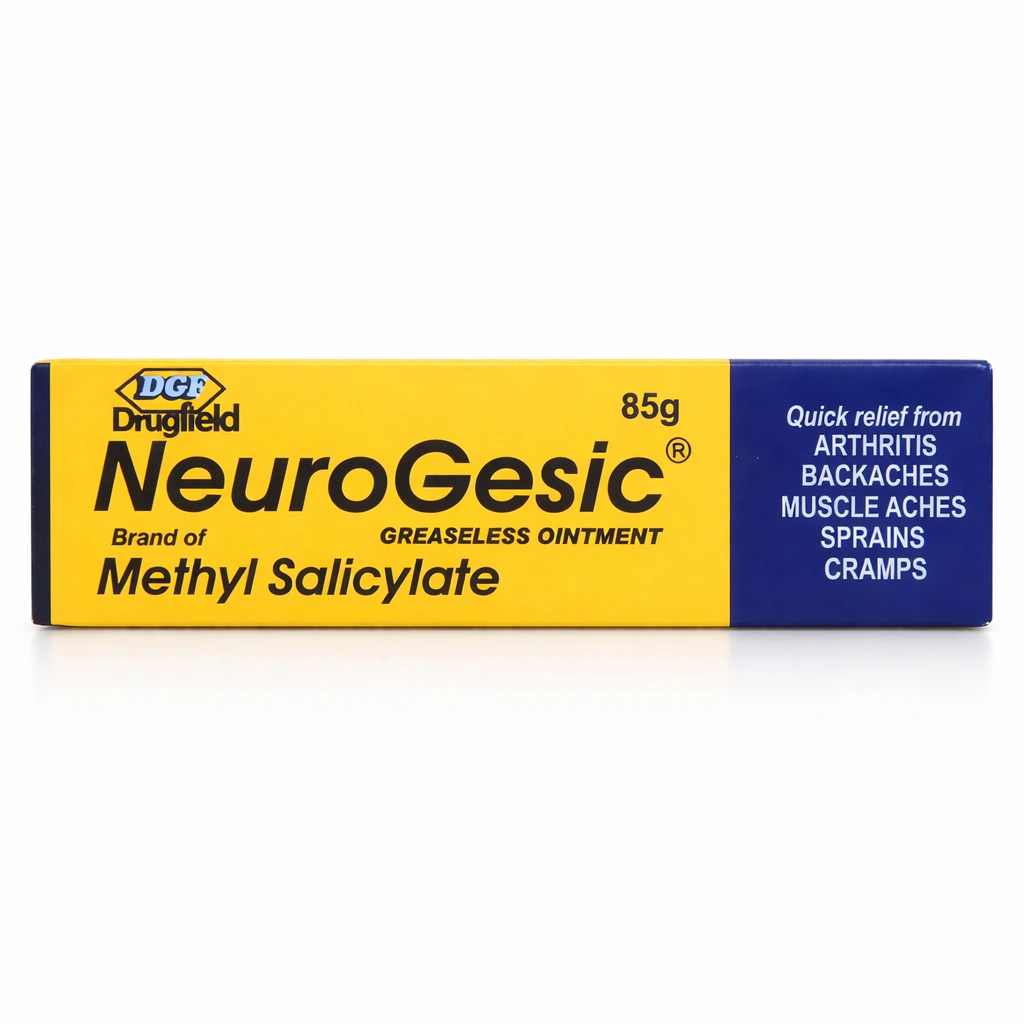 Drugfield NeuroGesic Greaseless Ointment (Methyl Salicylate 15% w/w + Menthol 5% w/w) 85 g