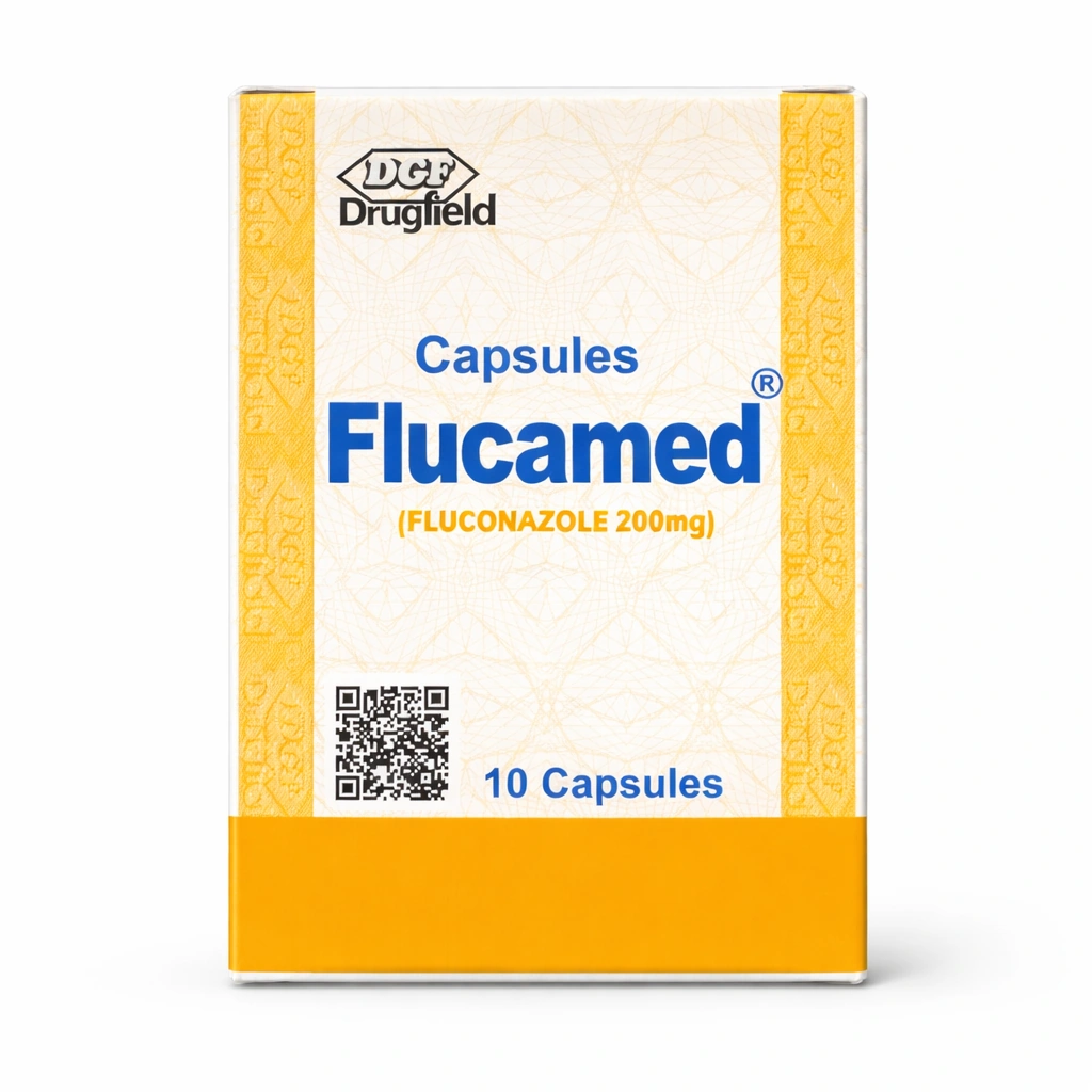 Flucamed Fluconazole 200 mg Hard Capsules x 10 Capsules