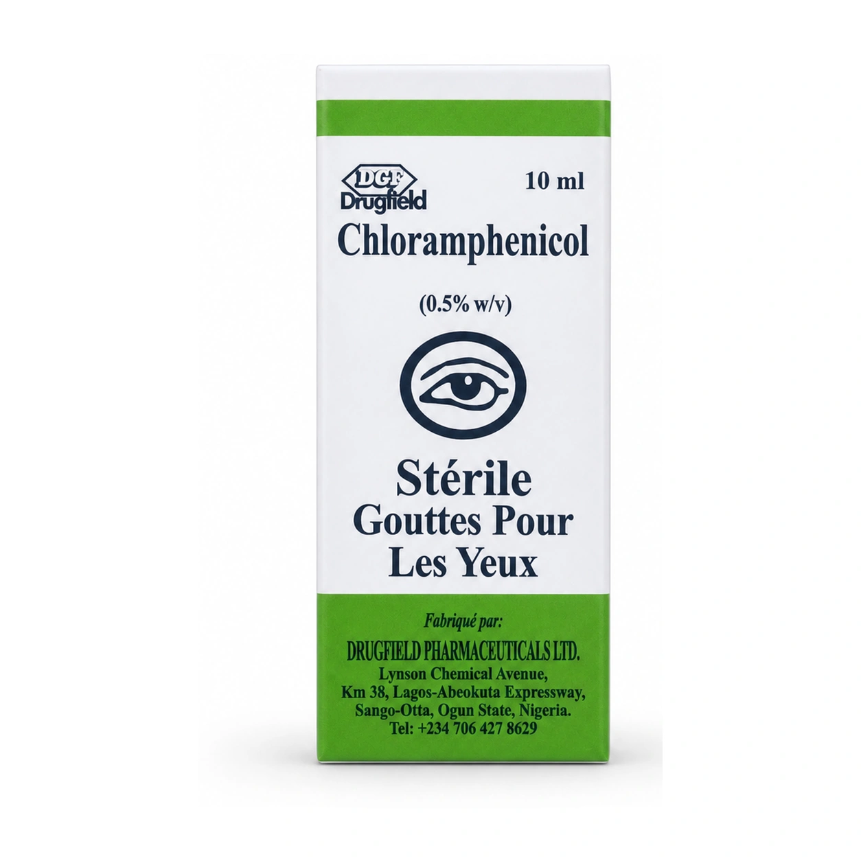 Drugfield Chloramphenicol Sterile Eye Drops 0.5% w/v 10 ml