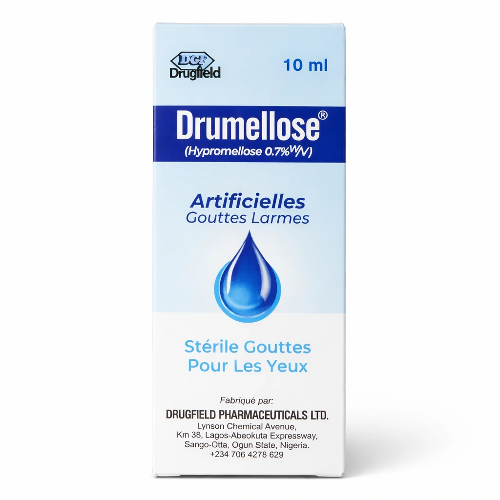 Drumellose Artificial Tears (Hypromellose 0.7% w/v) Eye Drops 10 ml