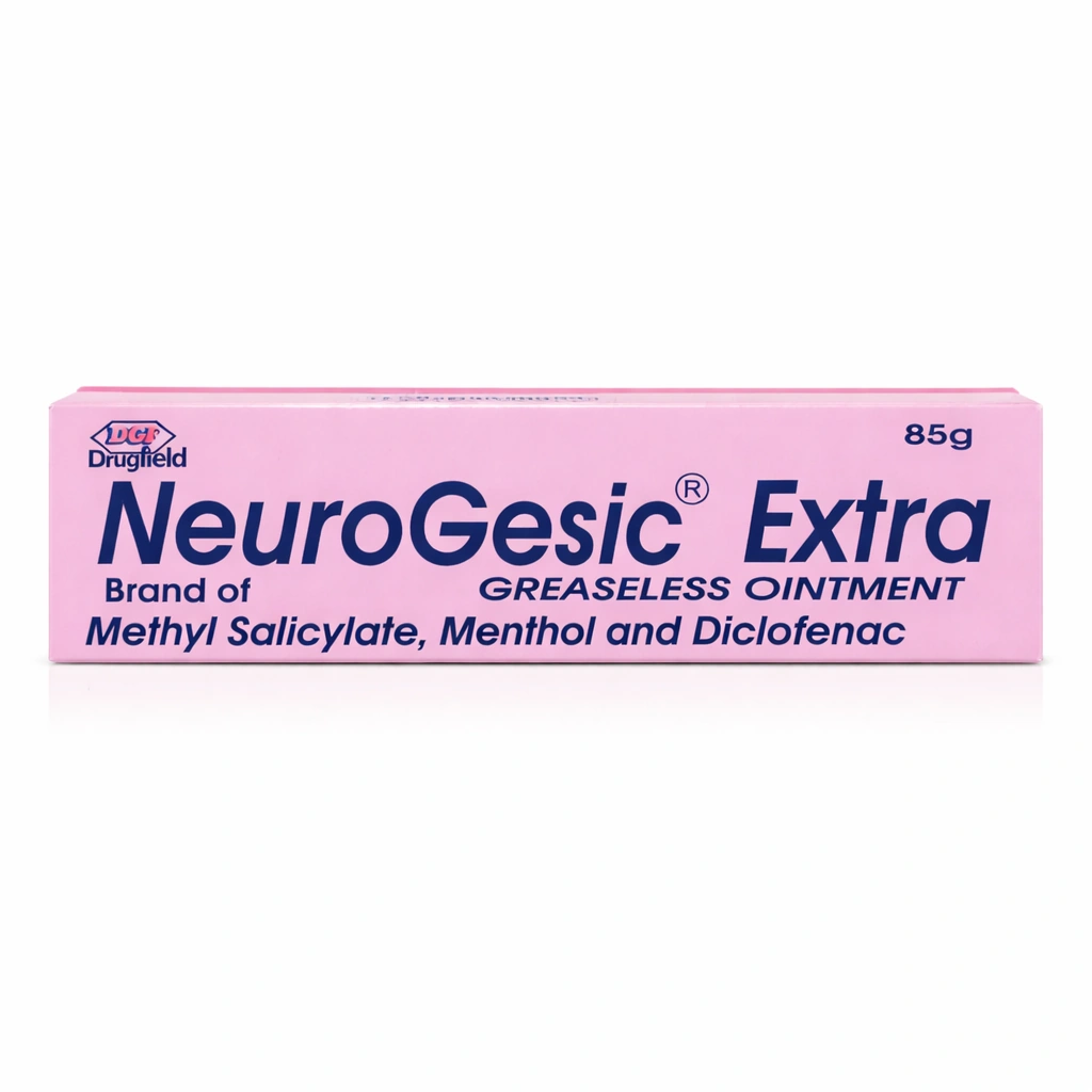 Drugfield NeuroGesic Extra Greaseless Ointment (Methyl Salicylate 15% w/w + Menthol 5% w/w + Diclofenac 1% w/w) 85 g