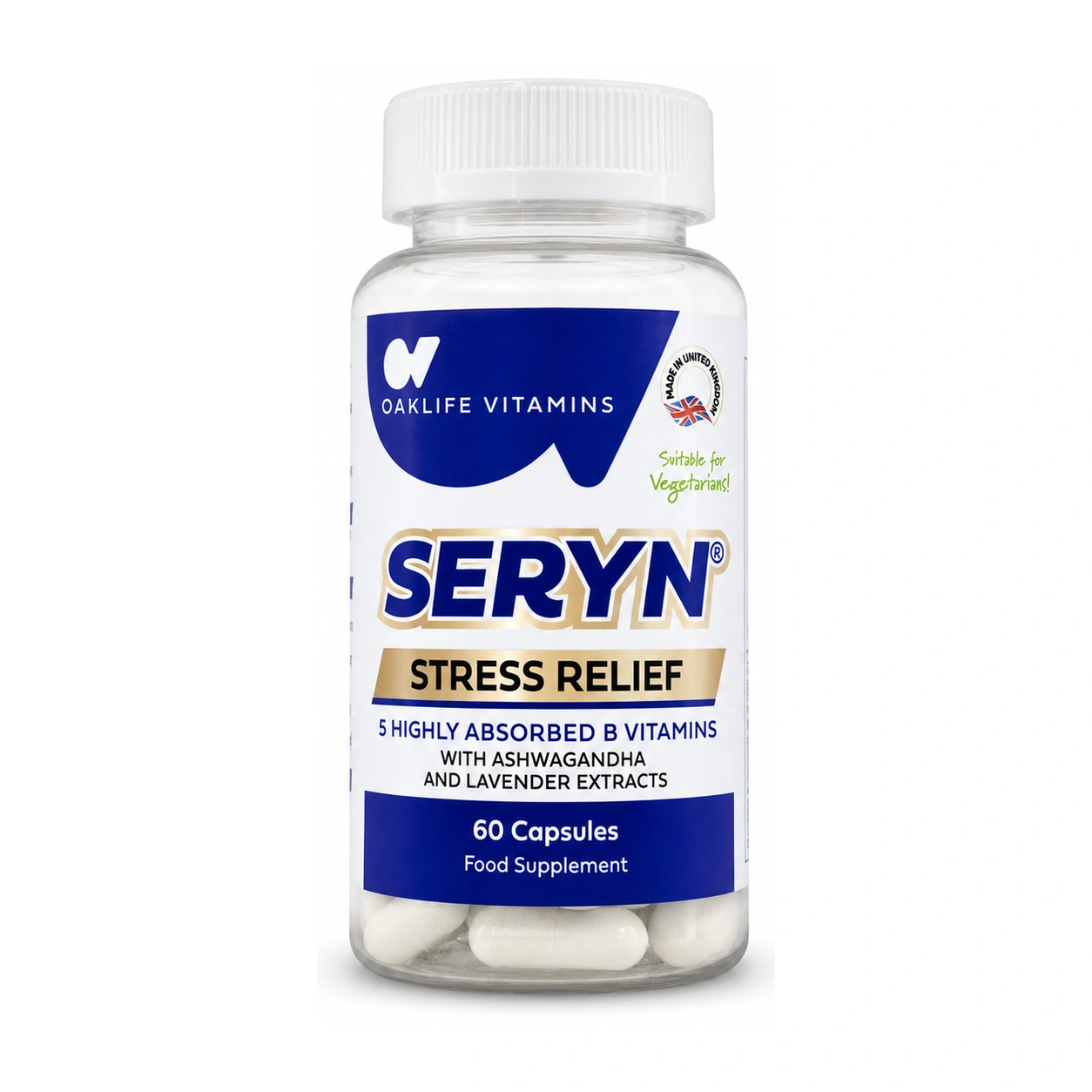 Oaklife Vitamins Seryn Stress Relief Capsules x 60 Capsules