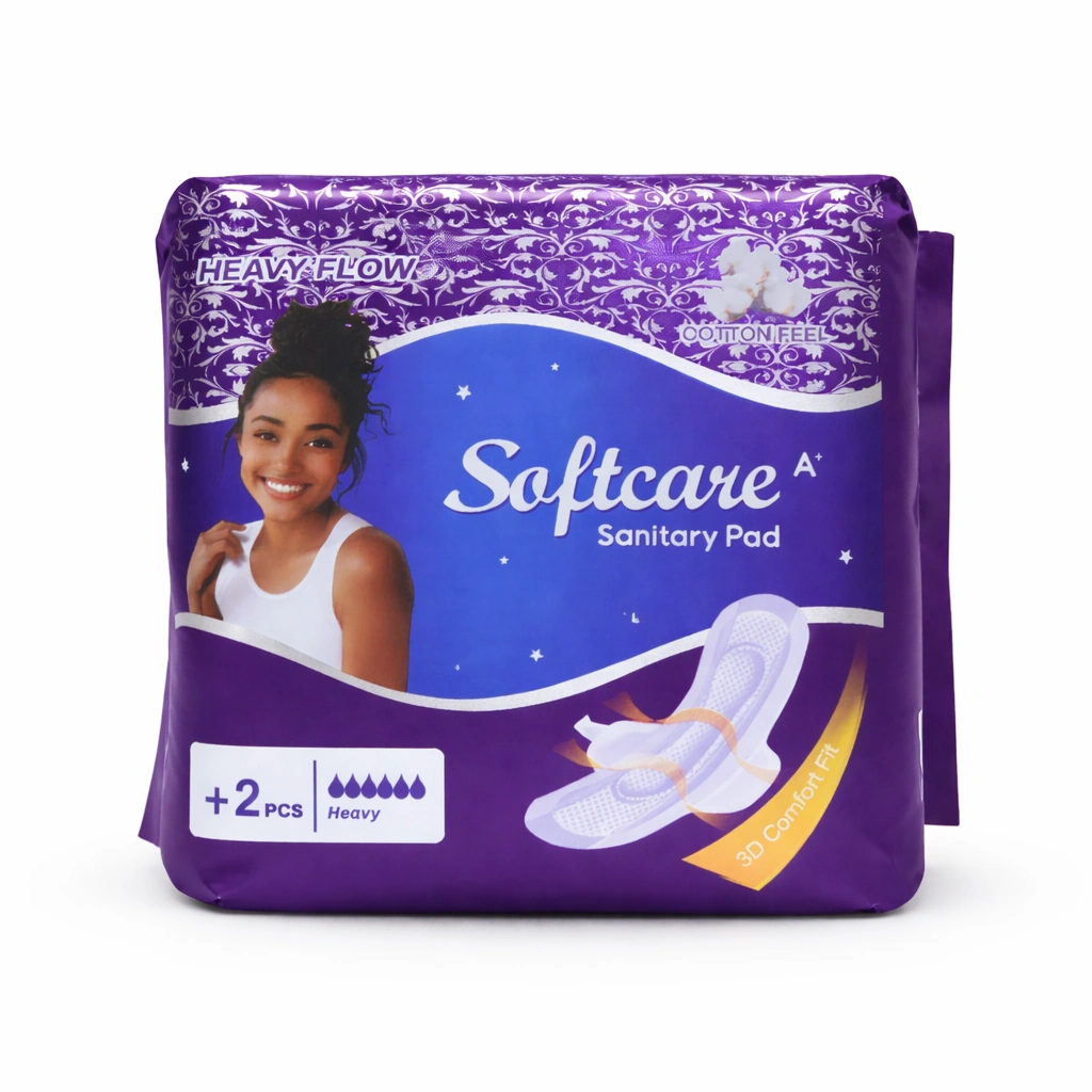 Softcare A+ Heavy Flow Sanitary Pads Cotton Feel 29 cm x 30 Pads