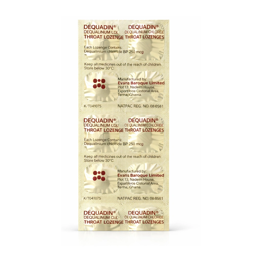 Dequadin Dequalinium Chloride Lozenges 250 mcg