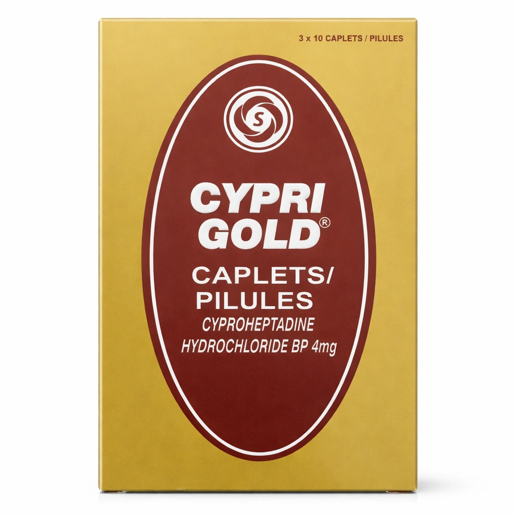 Cypri Gold Cyproheptadine Hydrochloride 4 mg Caplets x 30 caplets