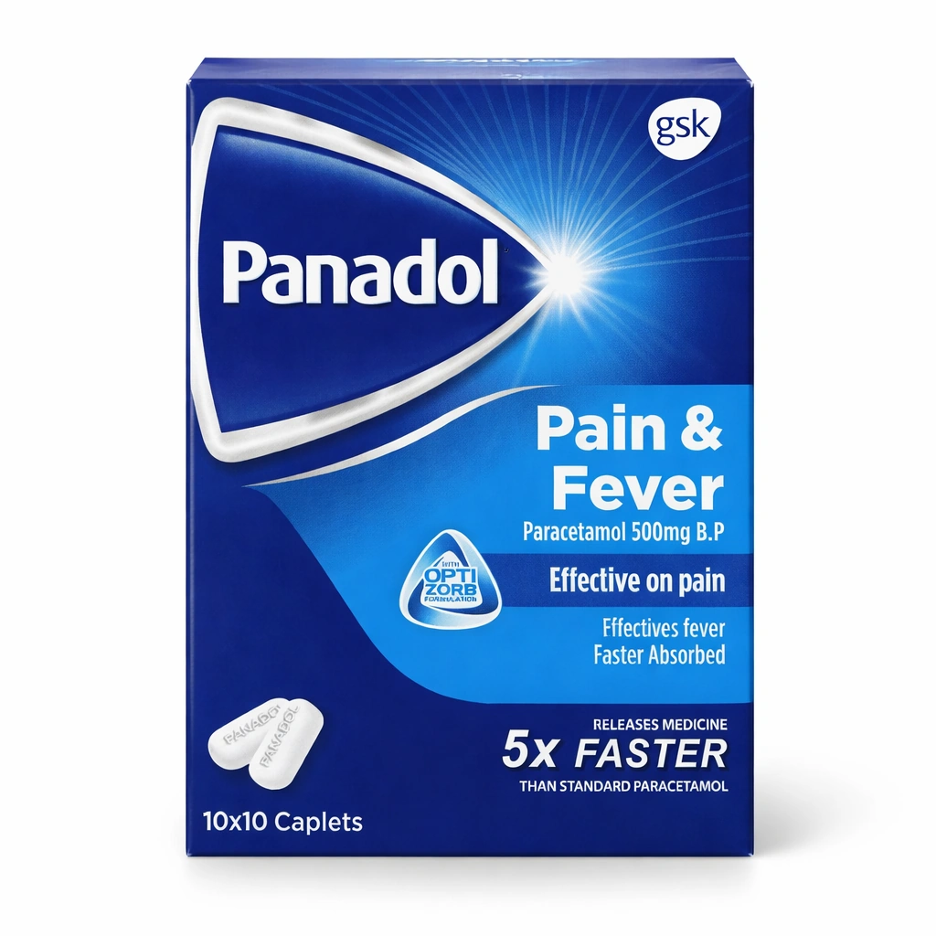 Panadol Advance Pain & Fever Paracetamol Caplets 500 mg x 100 caplets