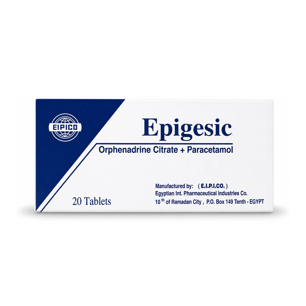 Epigesic Orphenadrine Citrate/Paracetamol 35 mg/450 mg Tablets x 20 Tablets