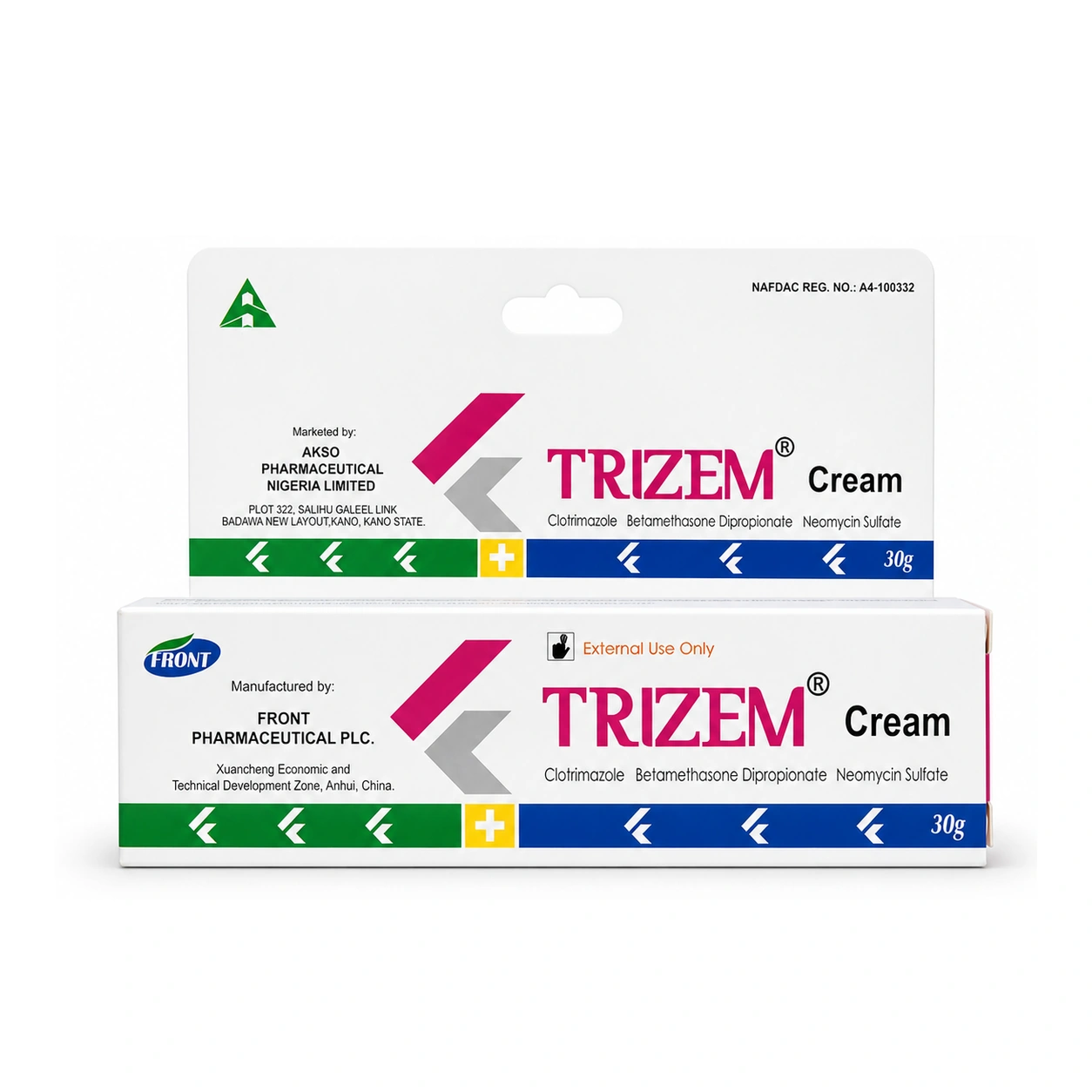 Trizem Clotrimazole 1% + Betamethasone Dipropionate 0.05% + Neomycin Sulfate 0.5% Cream 30 g