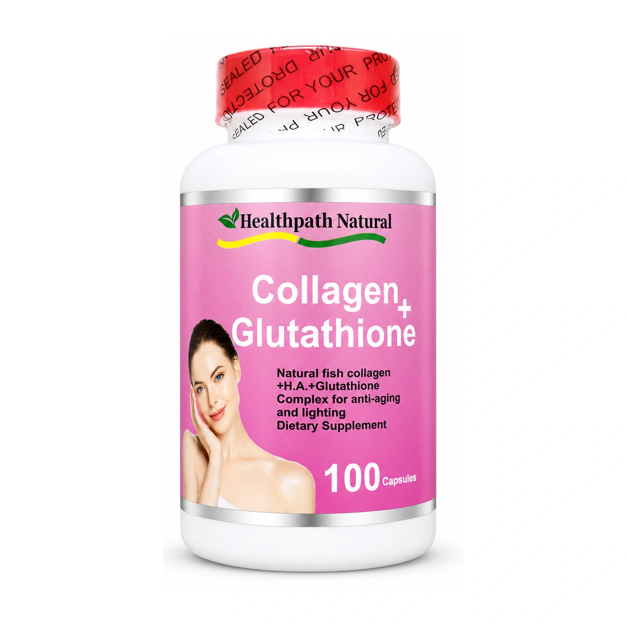 Healthpath Natural Collagen + Glutathione Dietary Supplement x 100 Capsules