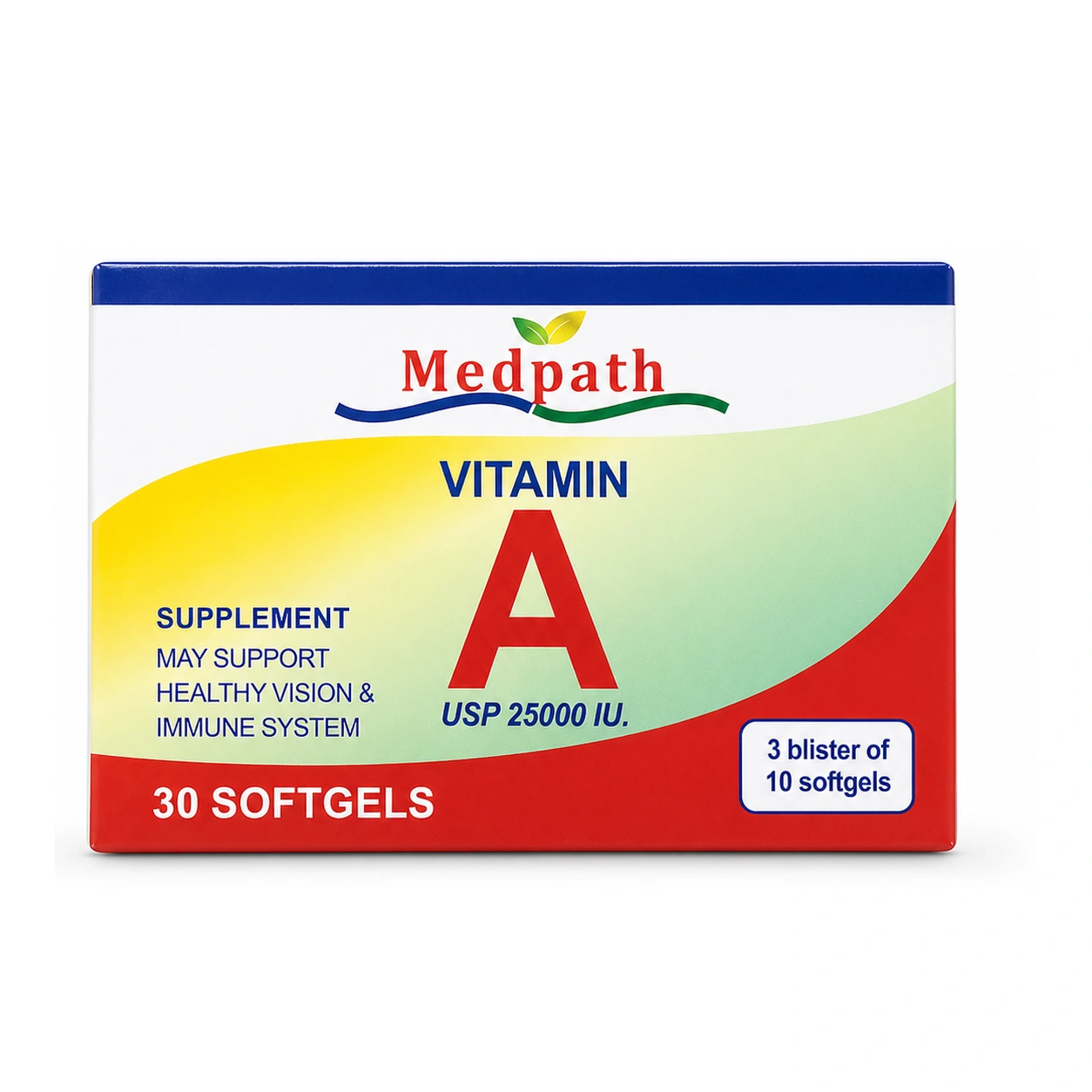 Medpath Vitamin A Softgels 25000 IU x 30 Softgels