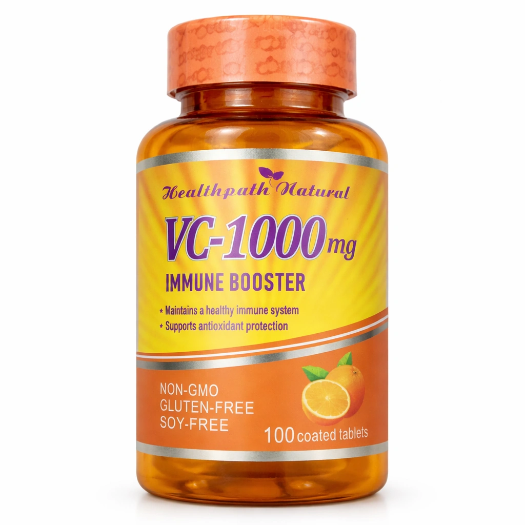 Healthpath Natural Vitamin C Immune Booster 1000 mg Coated Tablets x 100 Tablets