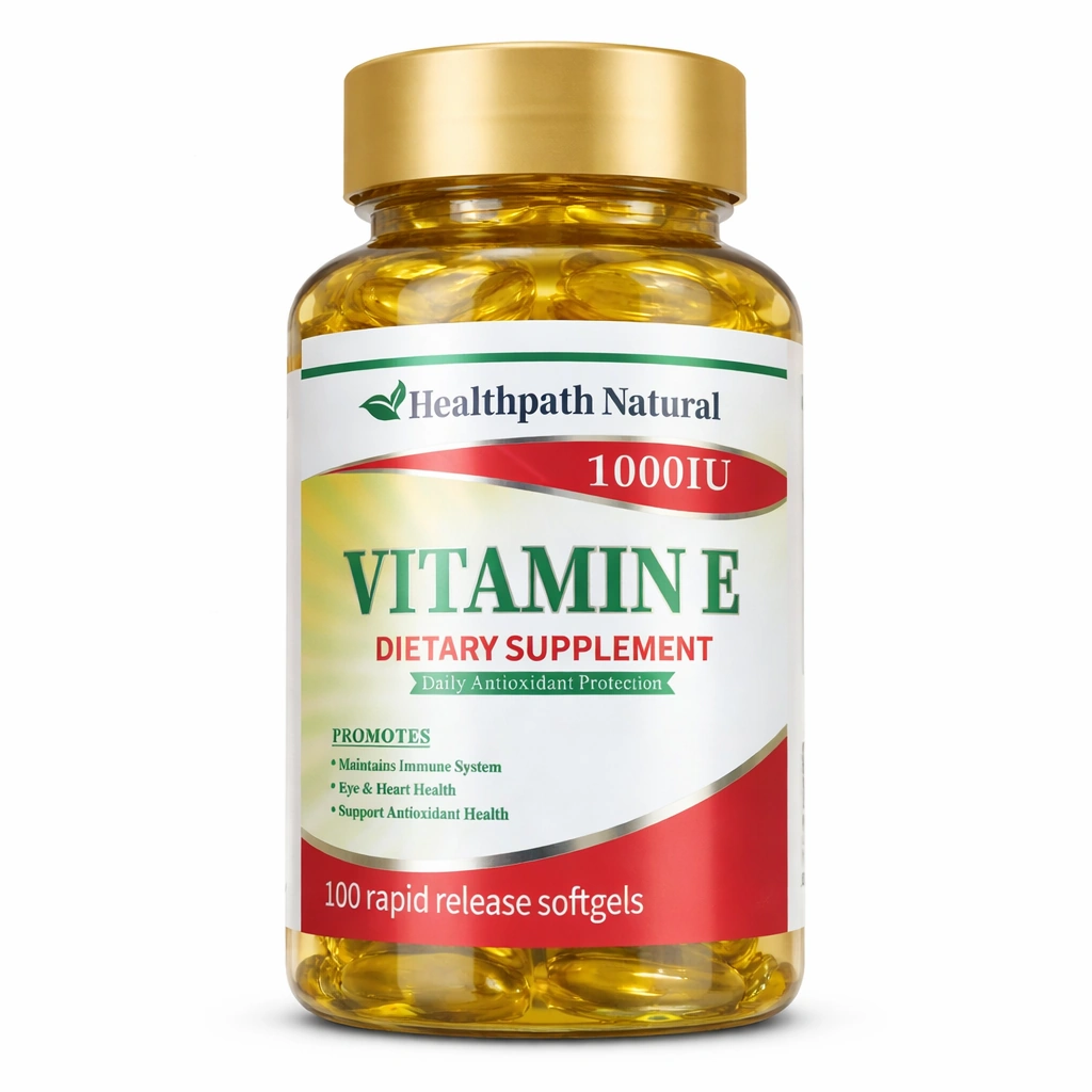 Healthpath Natural Vitamin E 1000 IU Rapid Release Softgels x 100 Softgels