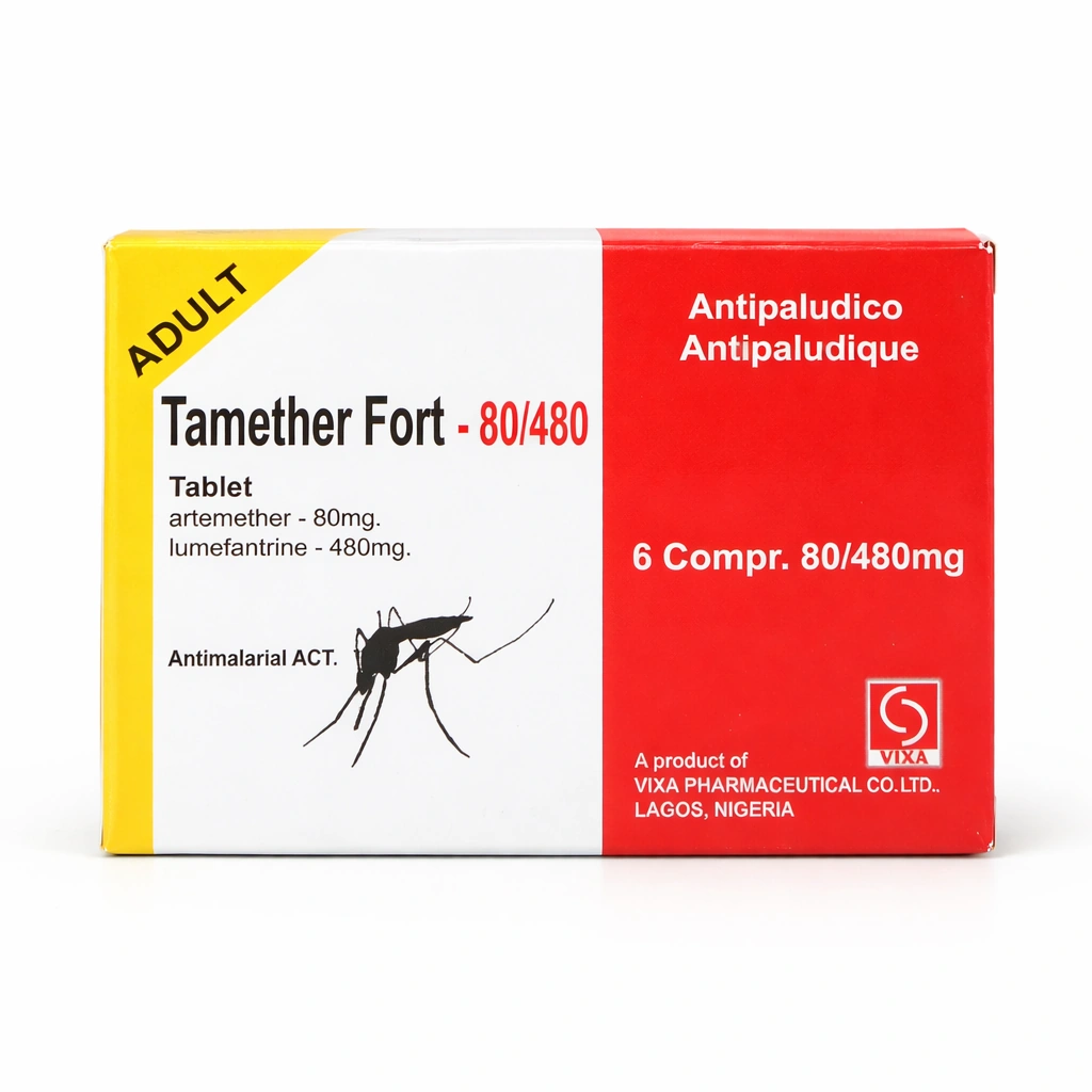 Tamether Fort Artemether/Lumefantrine Tablets 80 mg/480 mg x 6 Tablets