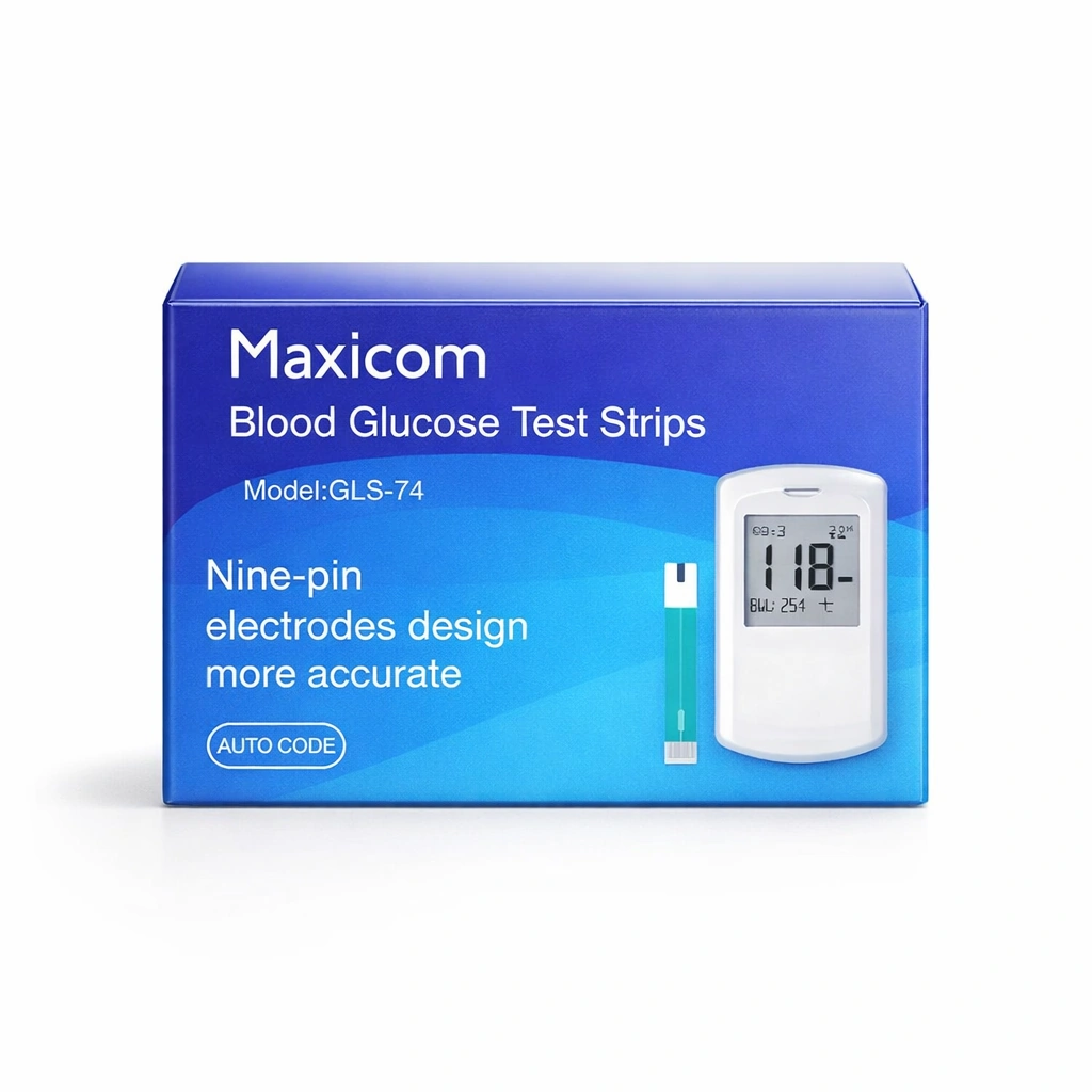 Maxicom Blood Glucose Test Strips (Model GLS-74)
