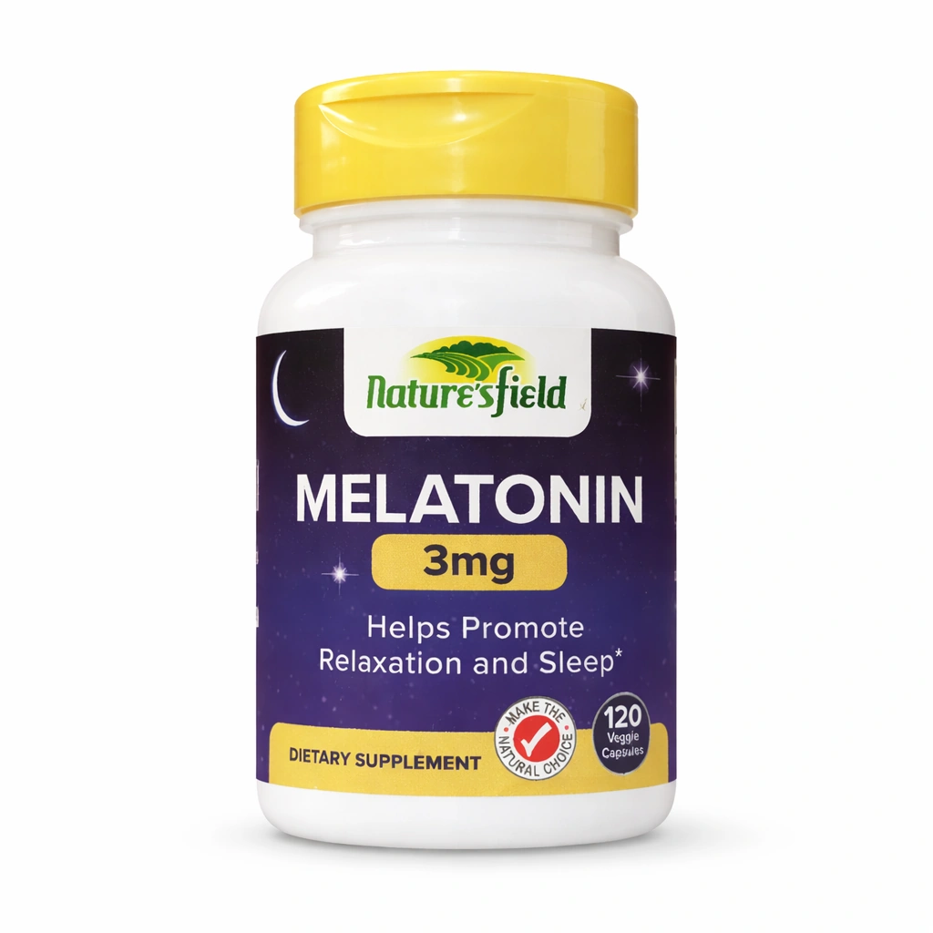 Nature's Field Melatonin 3 mg x 120 Veggie Capsules