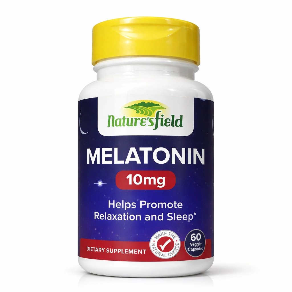 Nature's Field Melatonin 10 mg x 60 veggie Capsules