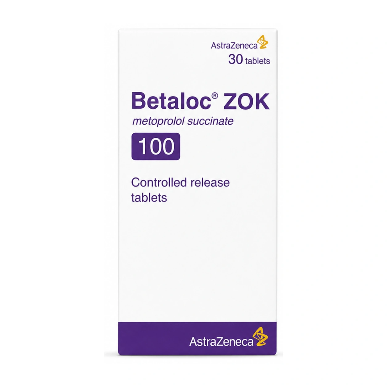 Betaloc ZOK Metoprolol Succinate 100 mg Prolonged Release Tablets x 30 Tablets