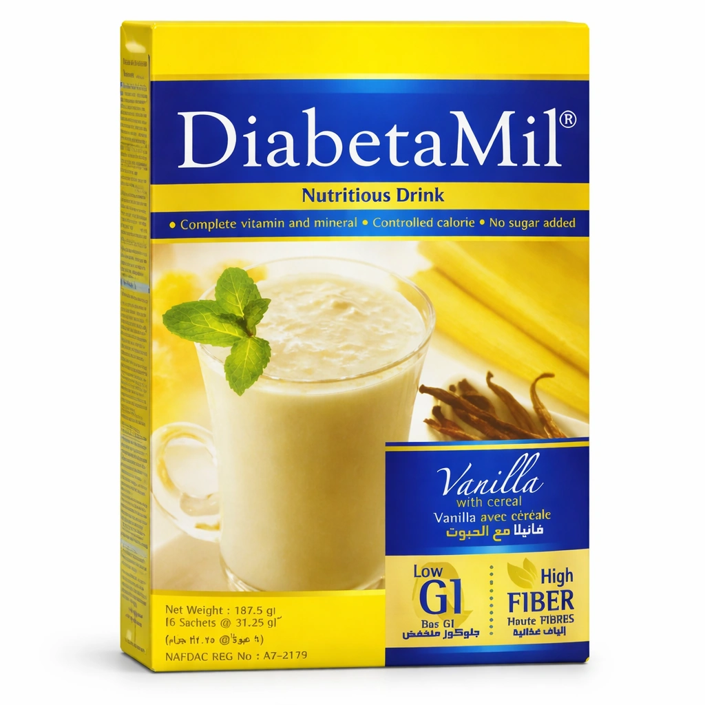 DiabetaMil Nutritious Drink with Cereal Vanilla 187.5 g (x 15 sachets)