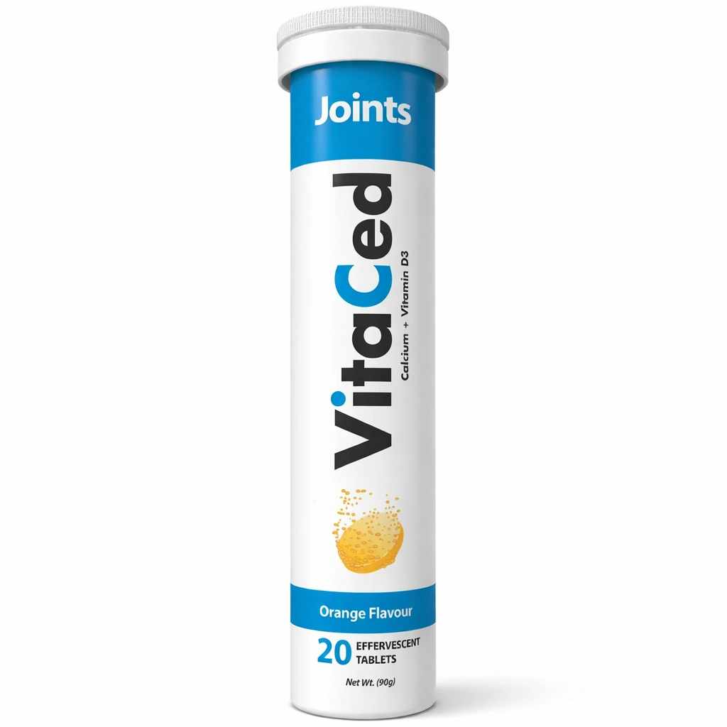 VitaCed Joints Calcium 500 mg + Vitamin D3 2.5 µg Effervescent Tablets x 20 Tablets