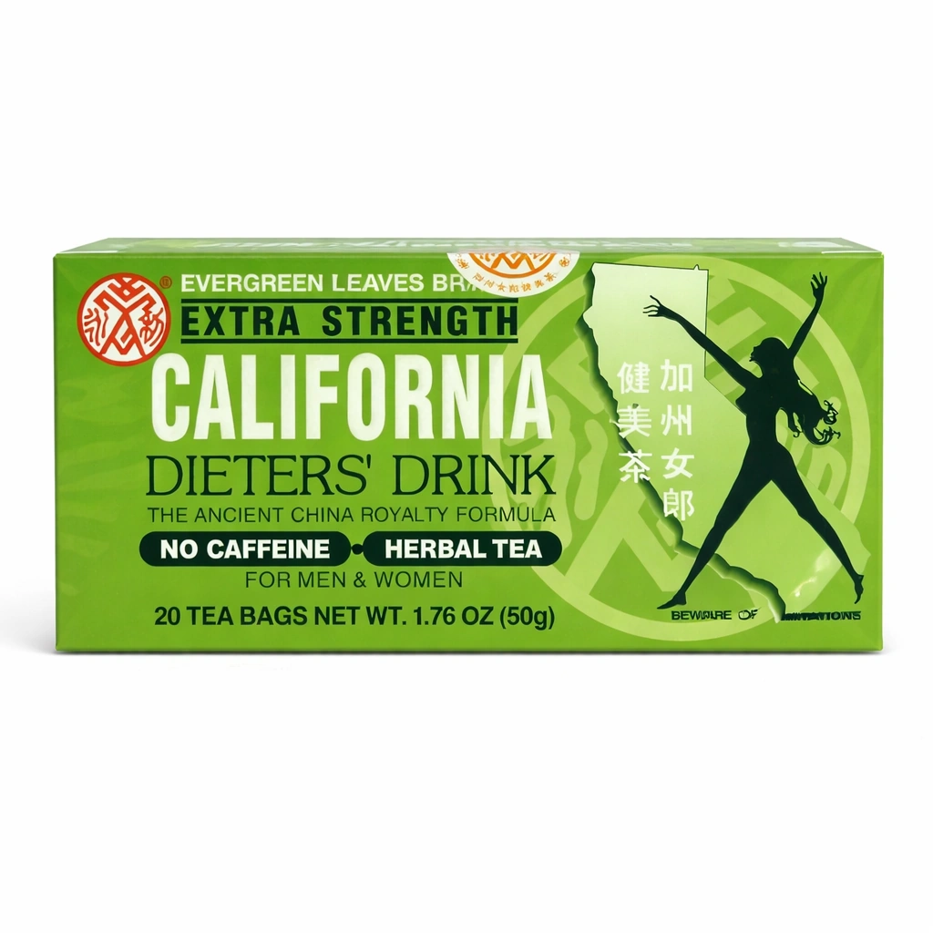 Evergreen Leaves Extra Strength California Dieters' Drink Herbal Tea x 20 Tea Bags 50 g
