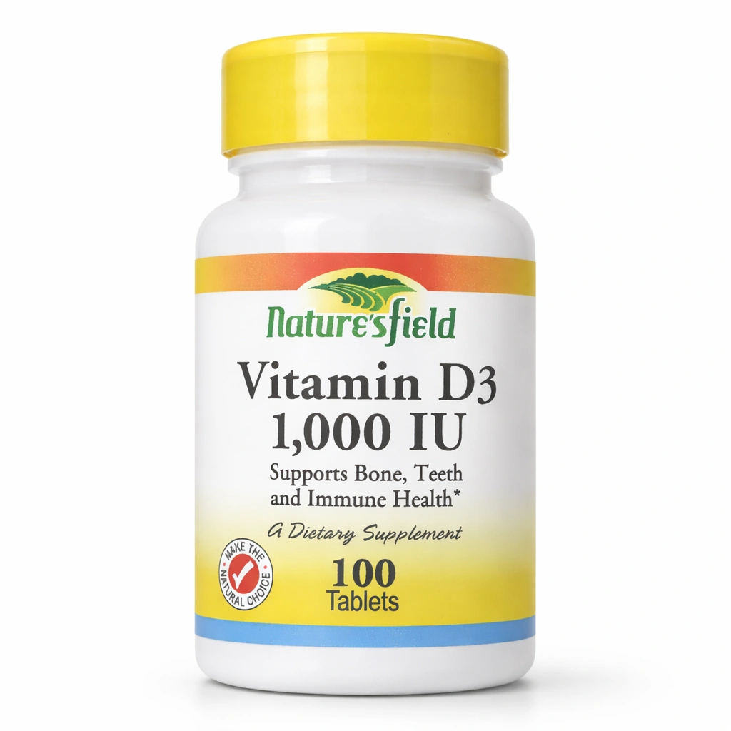 Nature's Field Vitamin D3 1,000 IU x 100 Tablets
