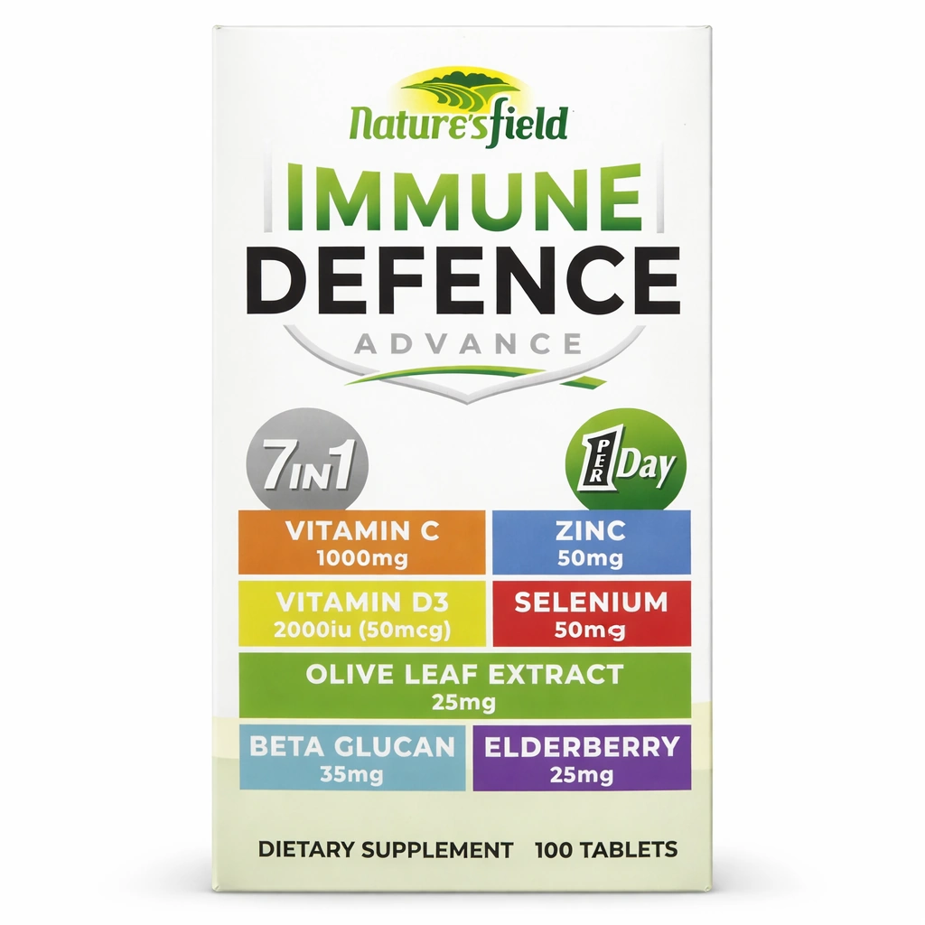 Nature's Field Immune Defence Advance 7-in-1 Dietary Supplement Tablets x 100 Tablets