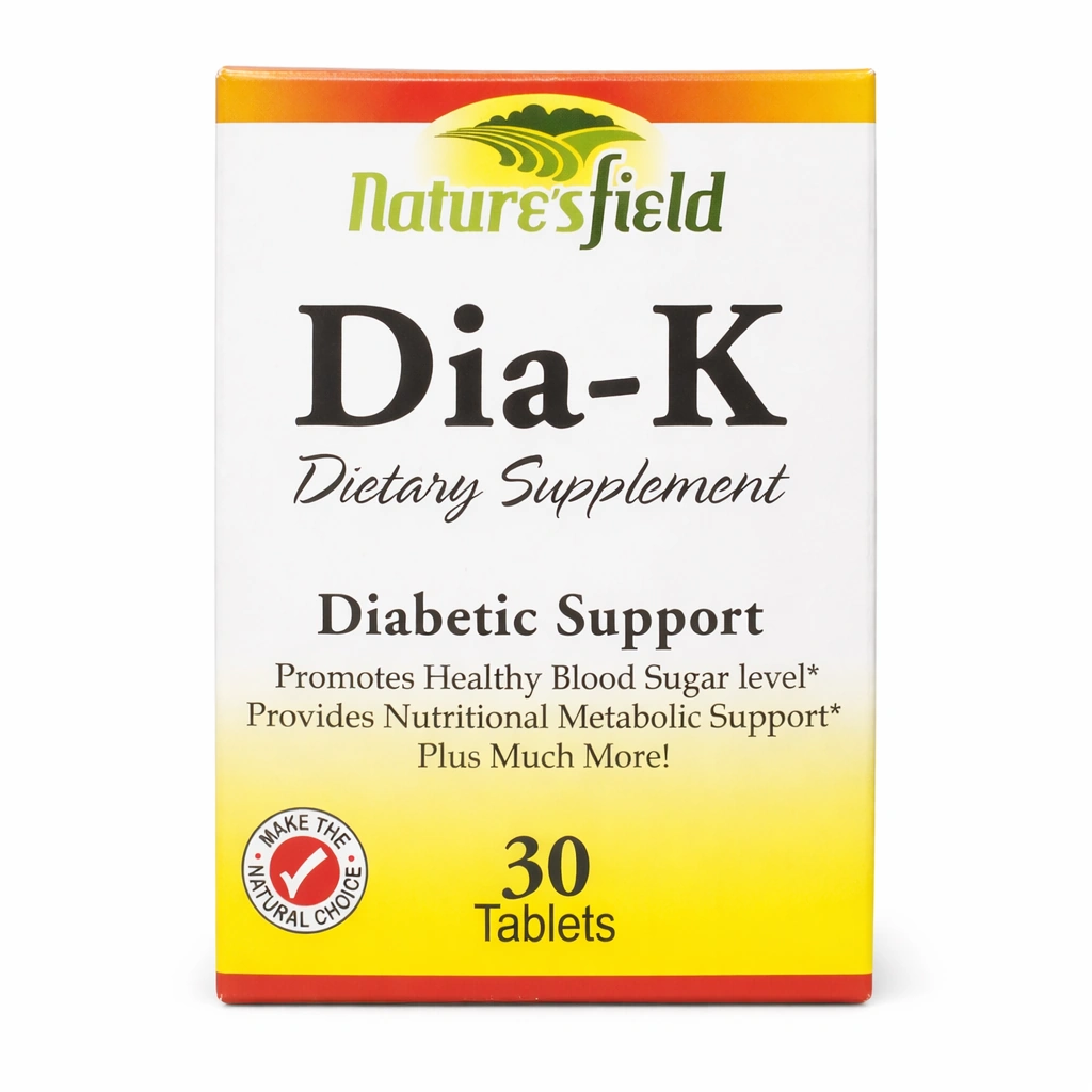 Nature's Field Dia-K Diabetic Support Dietary Supplement x 30 Tablets