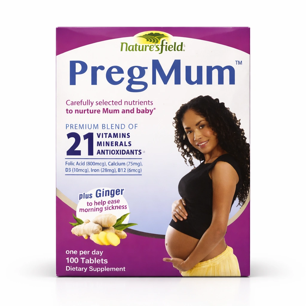 Nature's Field PregMum Prenatal Multivitamin Tablets x 100 Tablets