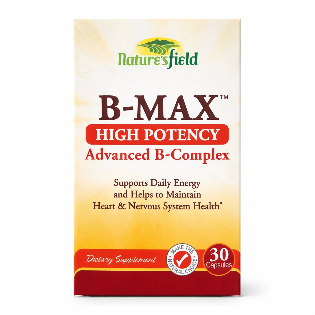 Nature's Field B-Max High Potency Advanced B-Complex x 30 Capsules