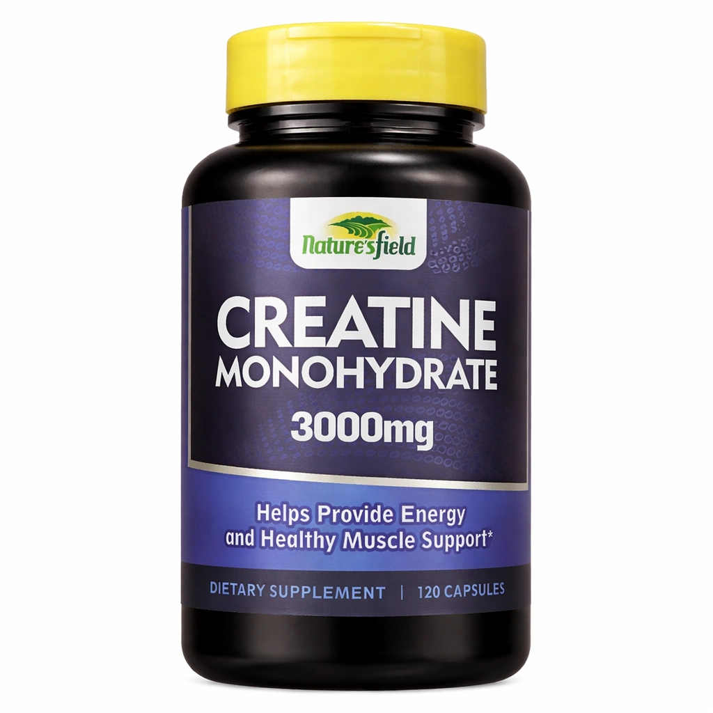 Nature's Field Creatine Monohydrate 3000 mg x 120 Capsules