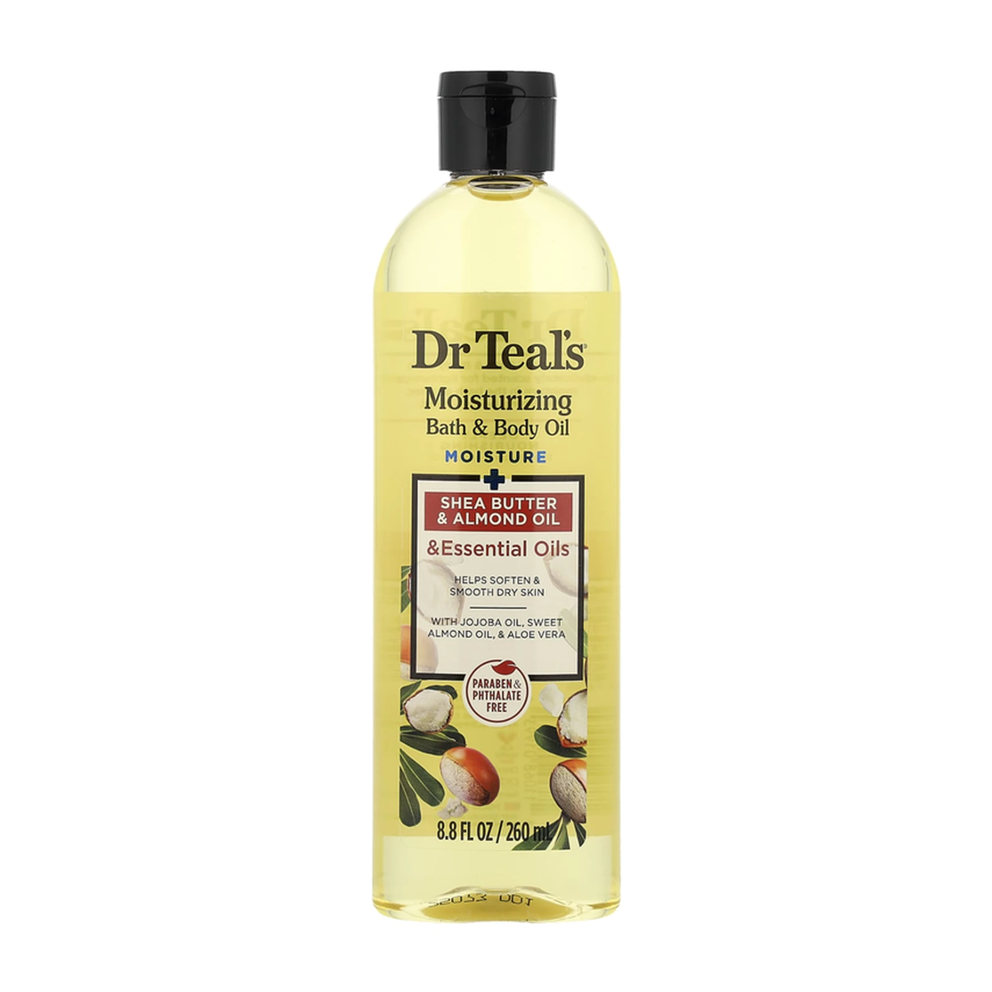 Dr Teal's Moisturizing Bath & Body Oil 260 ml (8.8 fl oz) - Shea Butter & Almond