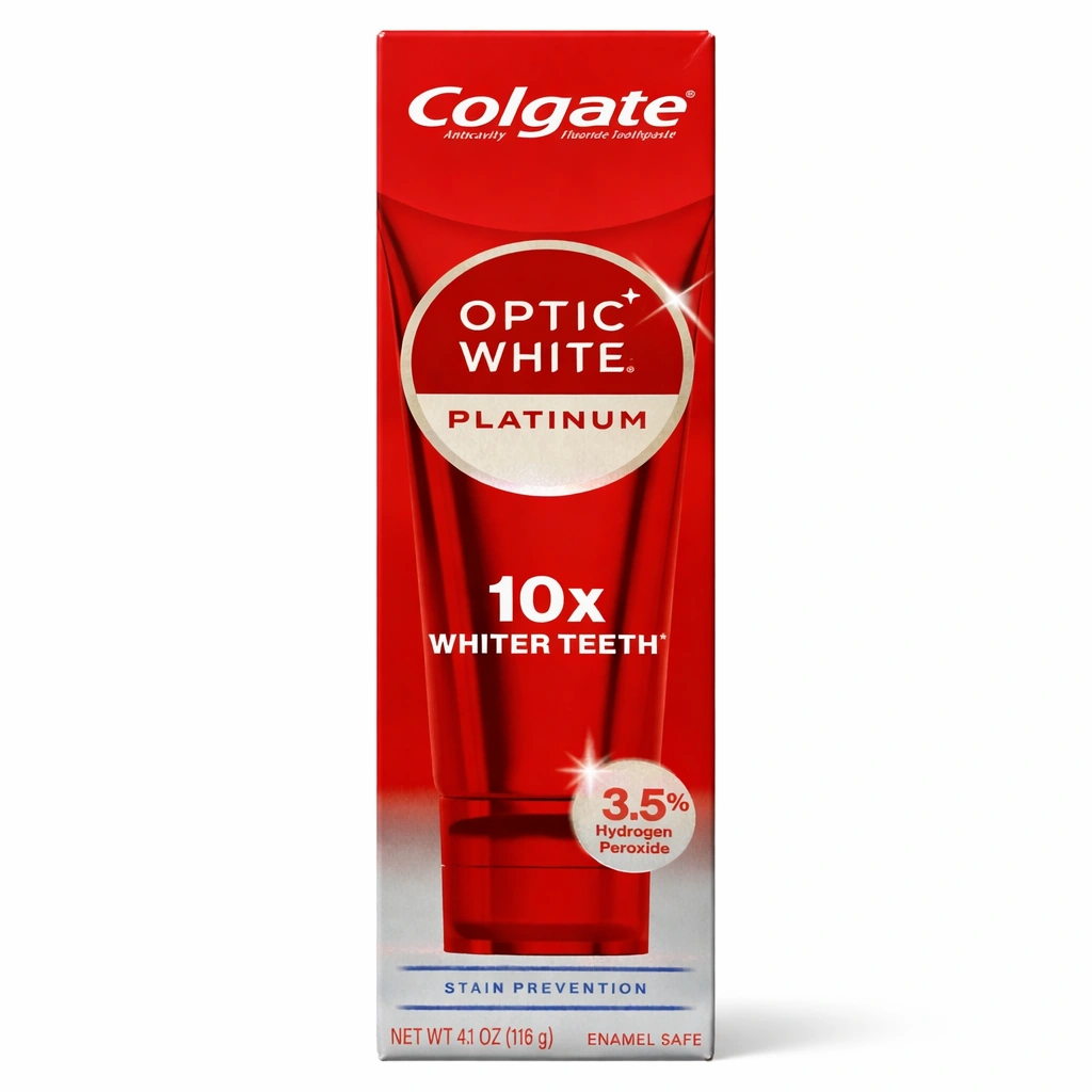 Colgate Optic White Platinum Stain Prevention Anticavity Fluoride Toothpaste 116 g