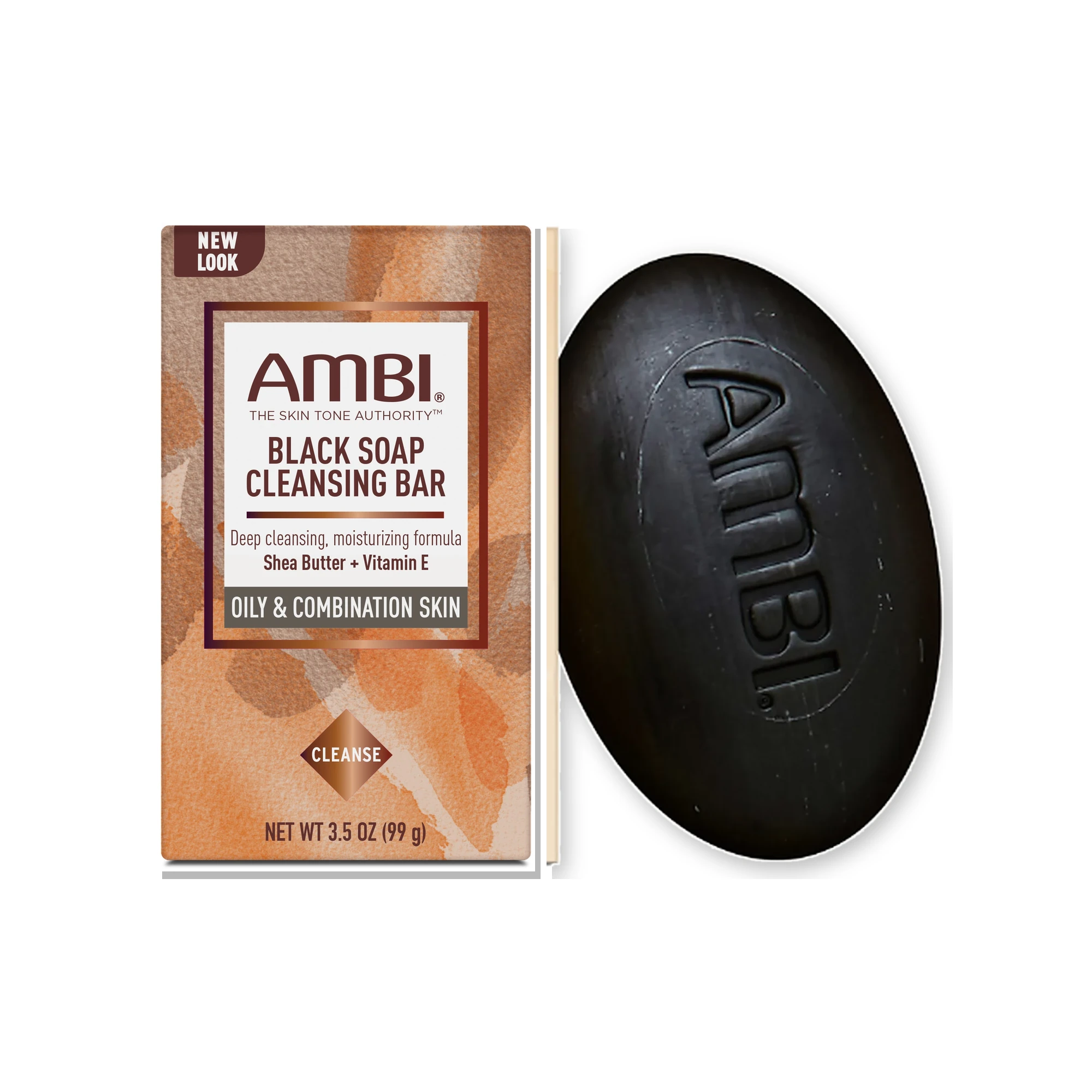 AMBI Black Soap Cleansing Bar with Shea Butter 99g (3.5 oz)