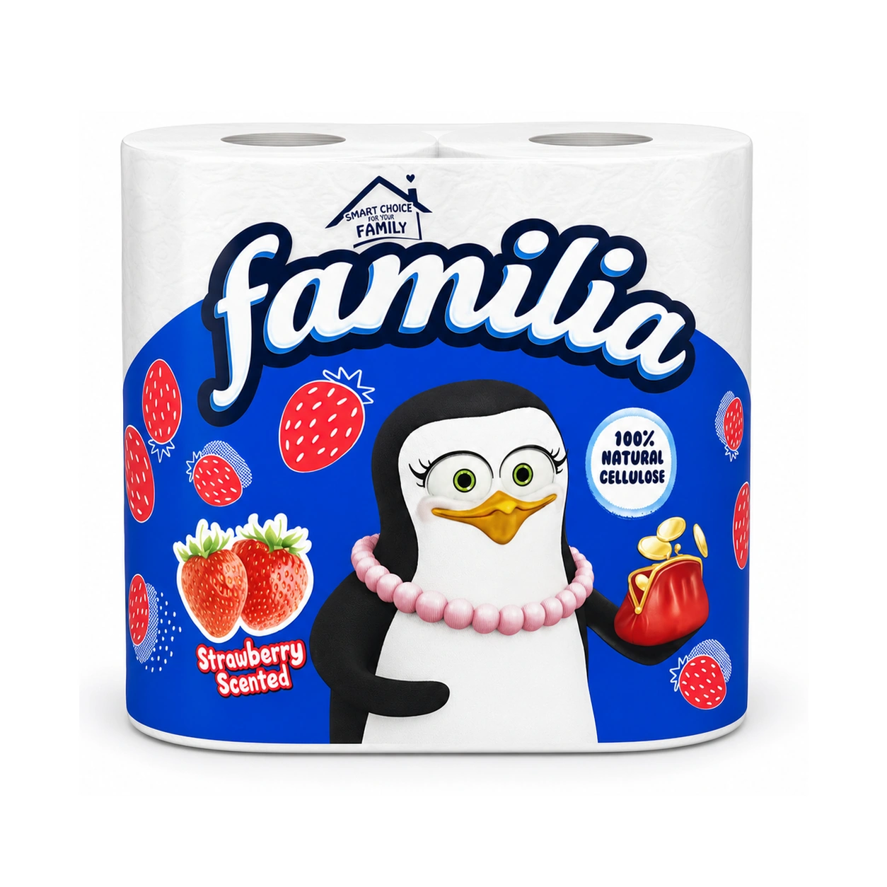 Familia Ultra Strawberry Scented 3 Ply Toilet Tissue x 2 Rolls