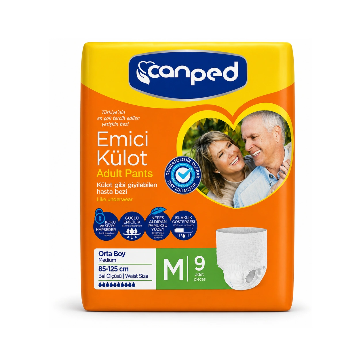 Scanped Adult Pants Medium 85-125 cm x 9 pieces