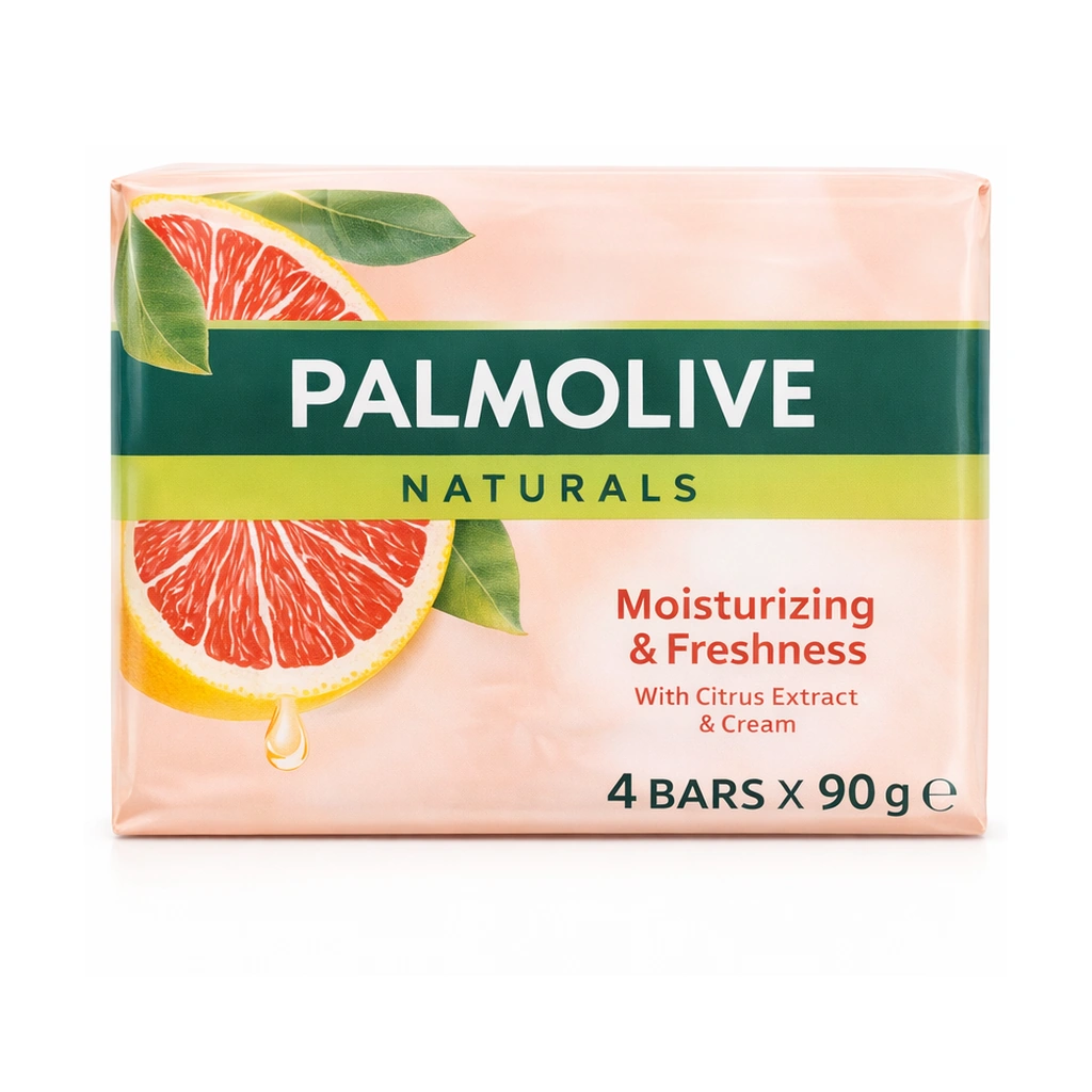 Palmolive Naturals Moisturizing & Freshness Bar Soap with Citrus Extract & Cream 4 bars x 90 g
