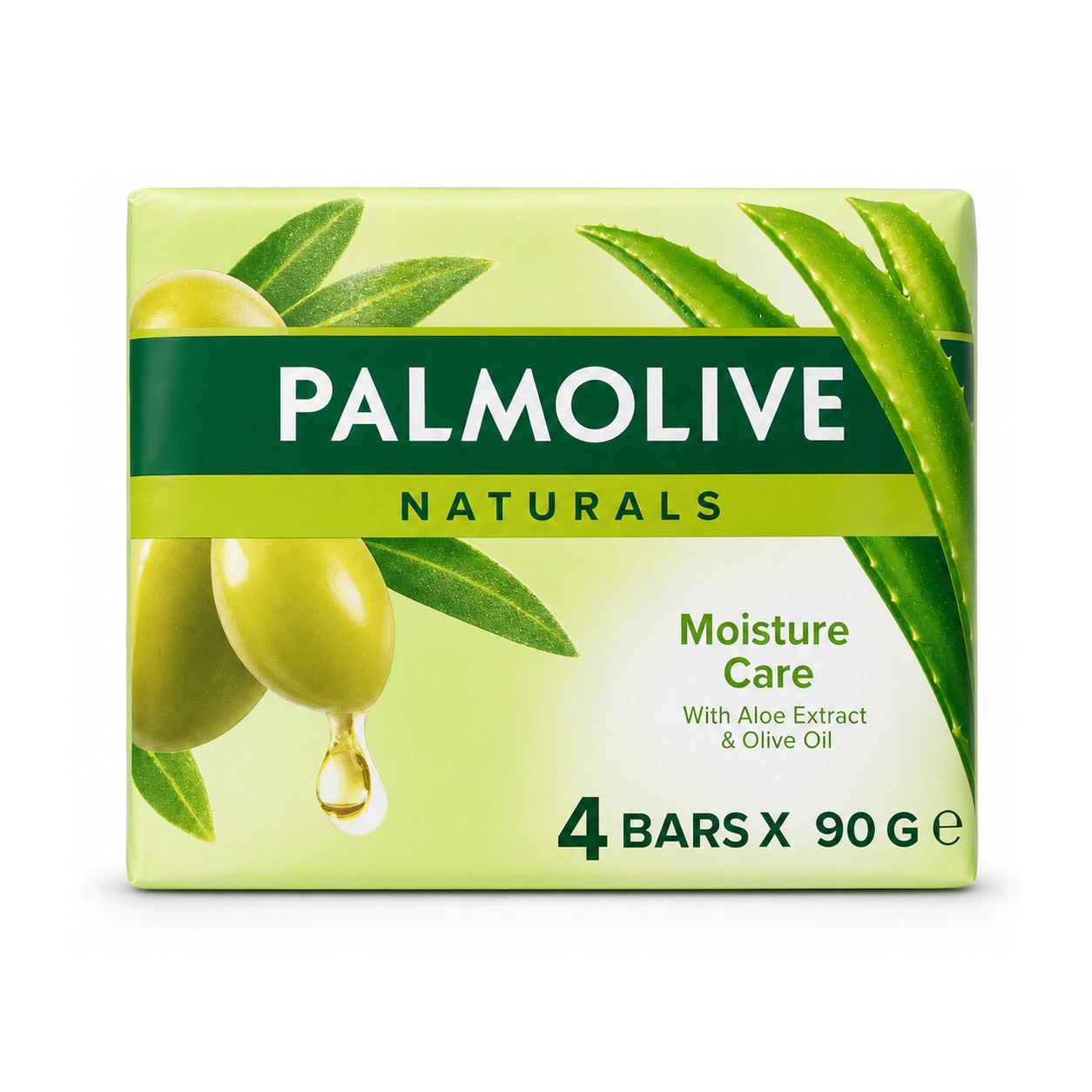 Palmolive Naturals Moisture Care Aloe Extract & Olive Oil Bar Soap x 4 Bars 4 x 90 g