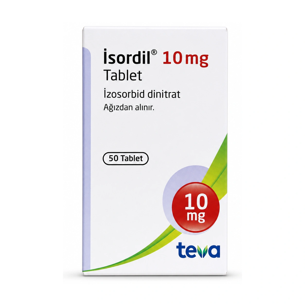 Isordil Isosorbide Dinitrate 10 mg Tablets x 50 Tablets