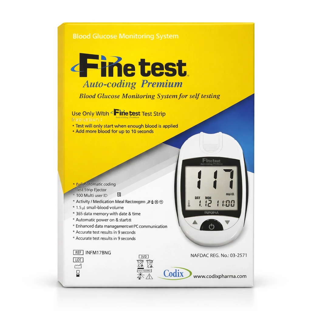 Fine test Auto-coding Premium Blood Glucose Monitoring System x 1 device