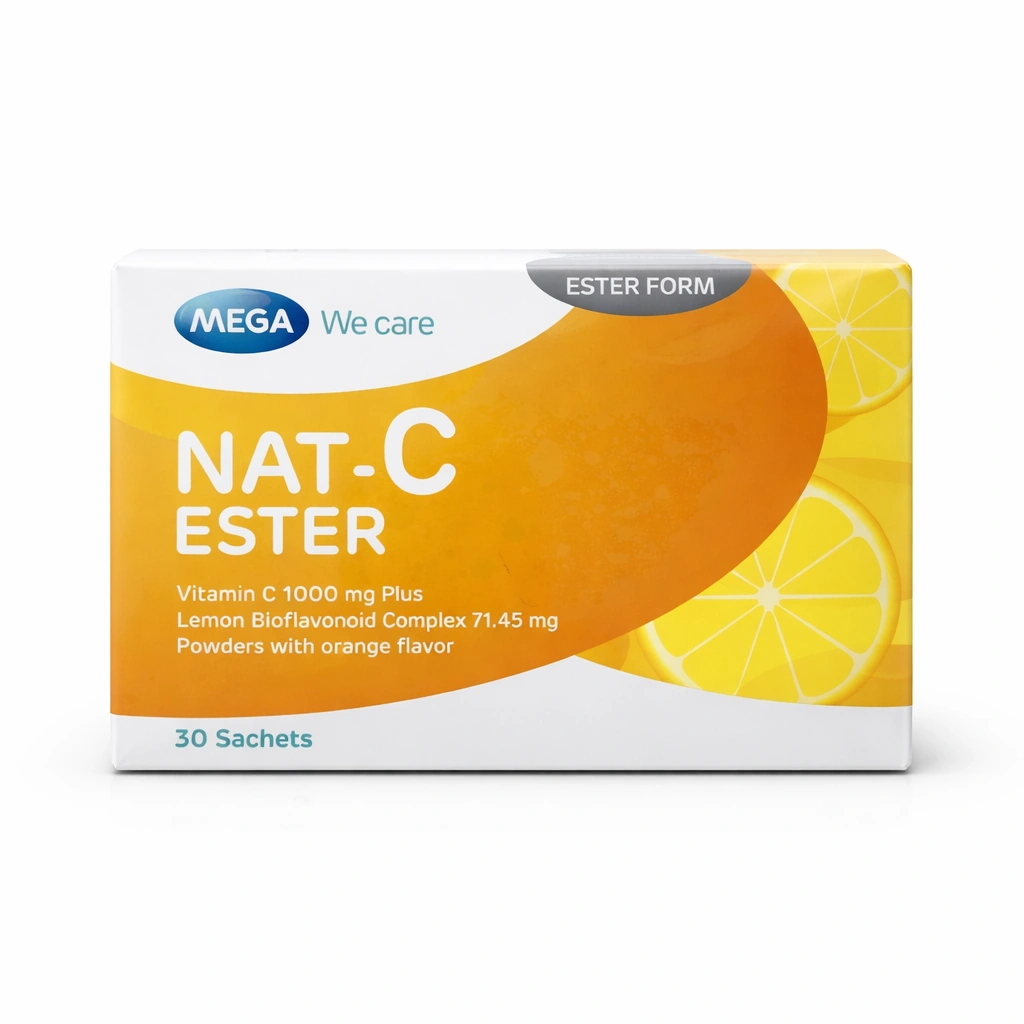 Nat-C Ester Powder for Oral Solution 1000 mg + Lemon Bioflavonoid Complex 71.45 mg x 30 sachets