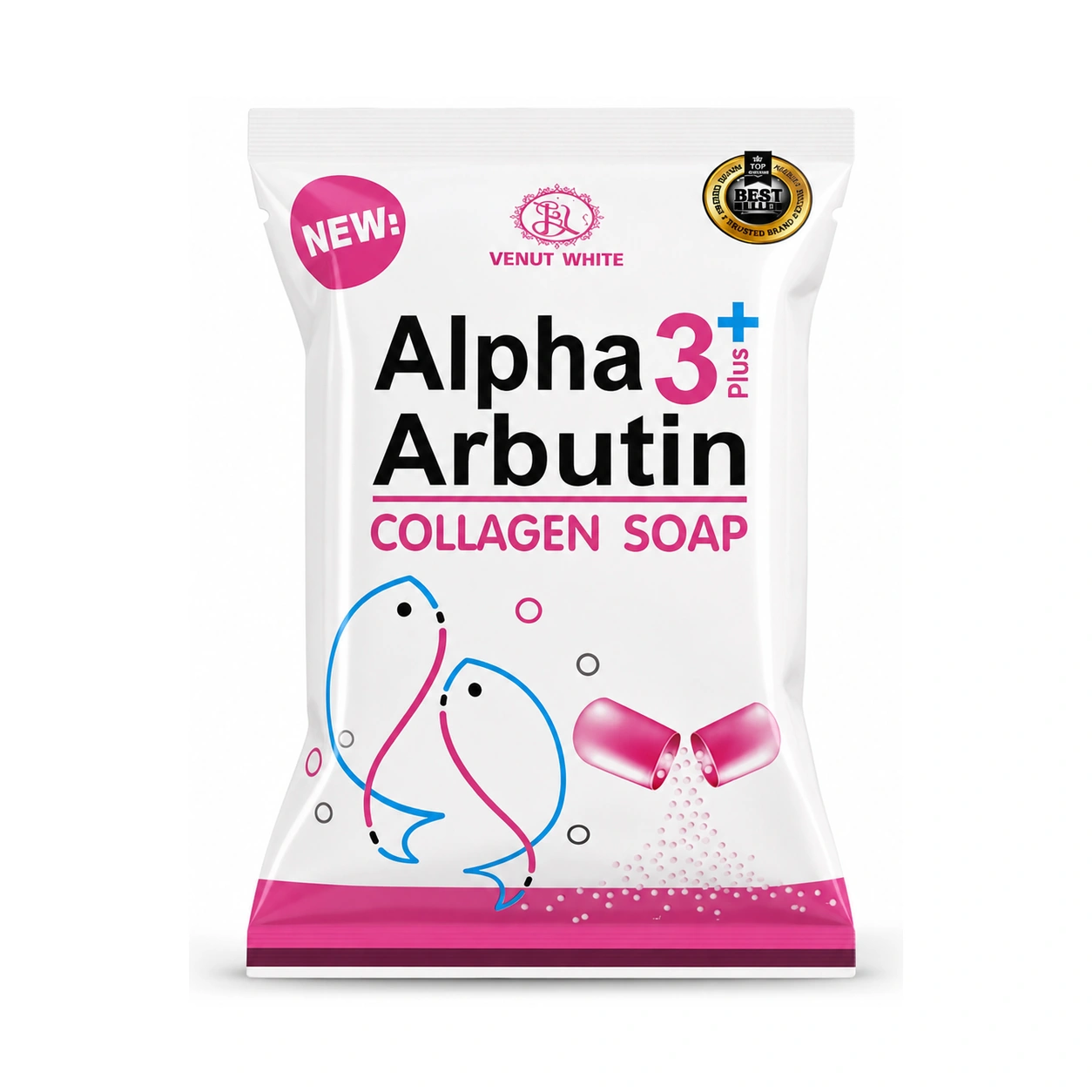 Venut White Alpha 3 Plus Arbutin Collagen Soap 80 g