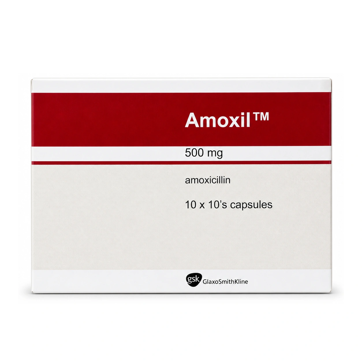 Amoxil Amoxicillin 500 mg Capsules x 100 Capsules